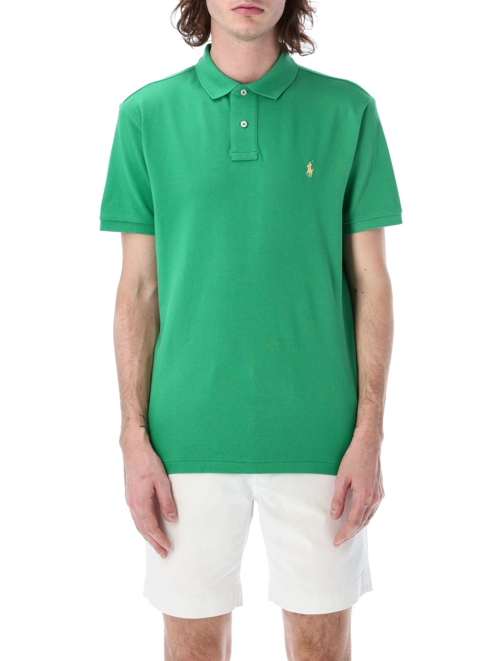 Polo Ralph Lauren Custom Slim Fit Classic Polo Shirt in Green for Men ...