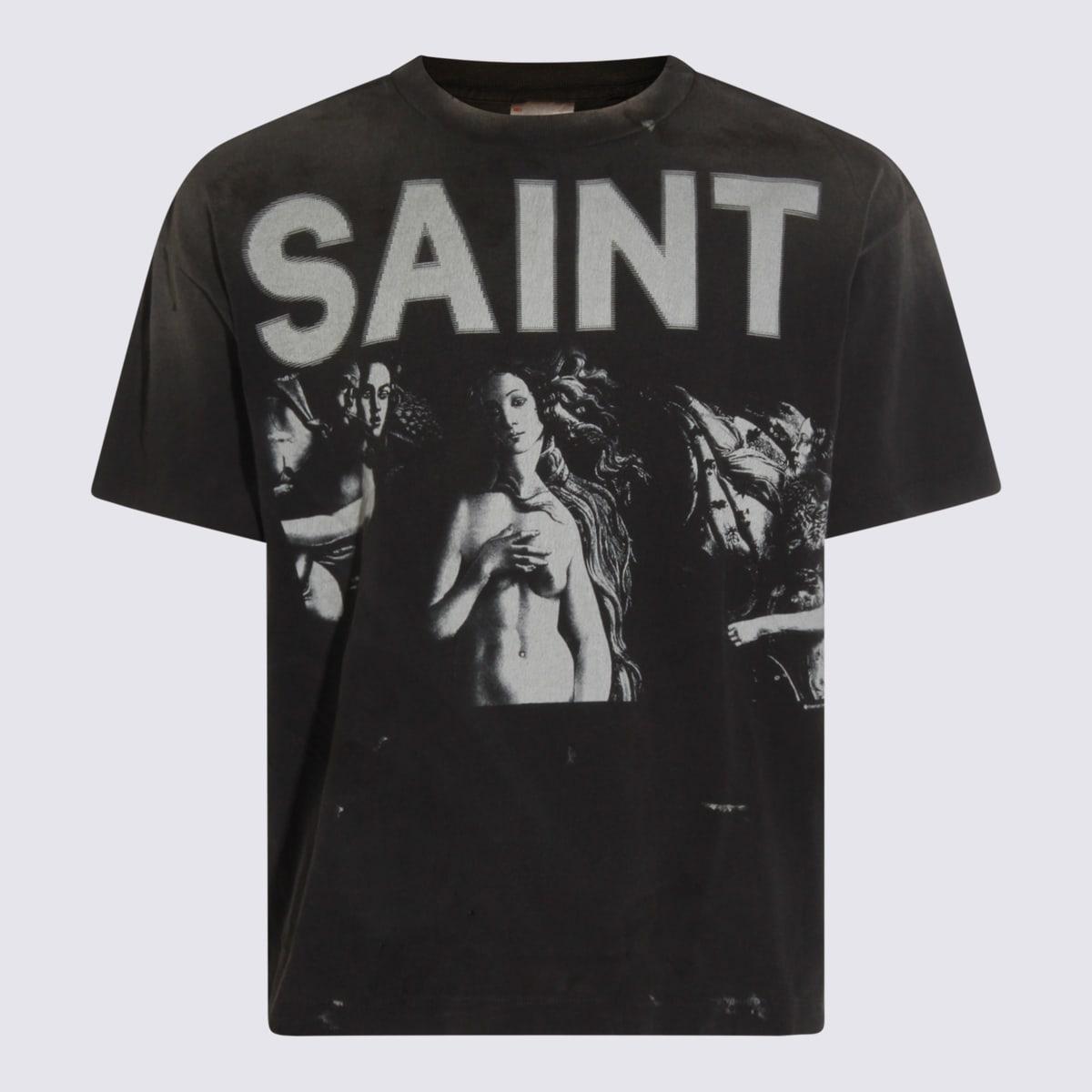 【Saint Mxxxxxx】ロゴプリント コットンジャージー Tシャツ SAINT MXXXXXX コットンジャージー Tシャツ ロゴプリント入り