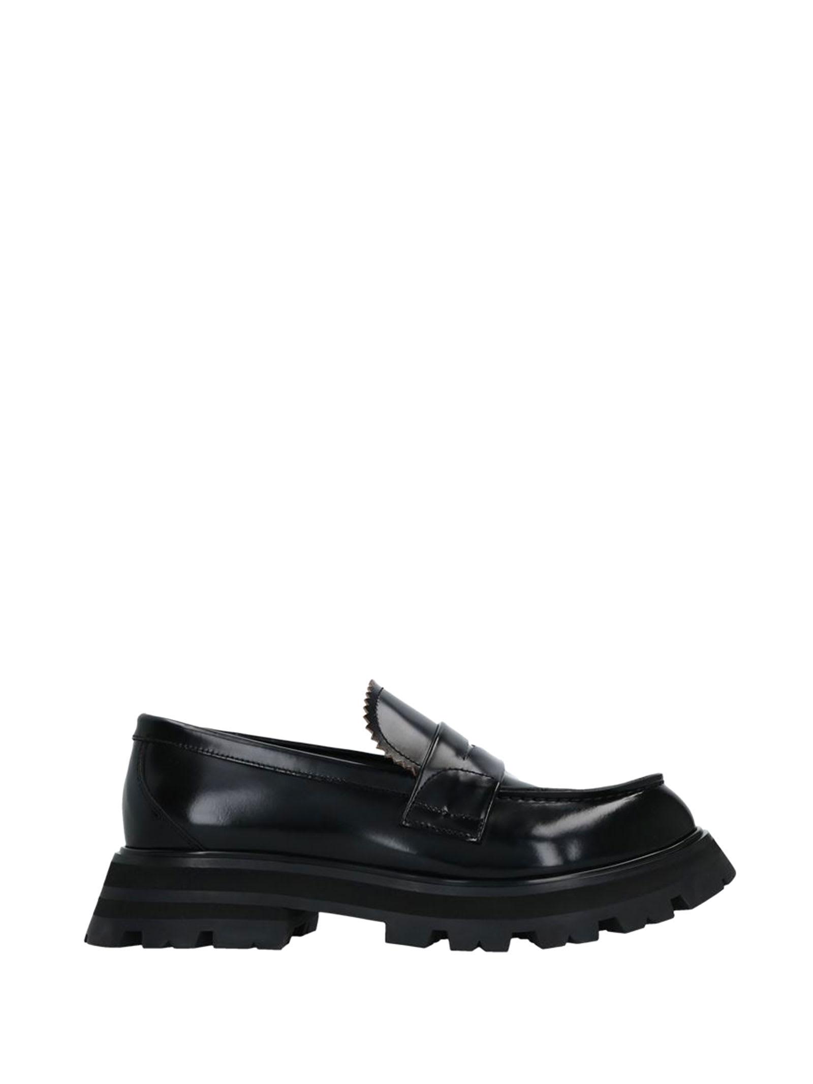 Alexander McQueen Loafer With Track Sole in Black Lyst