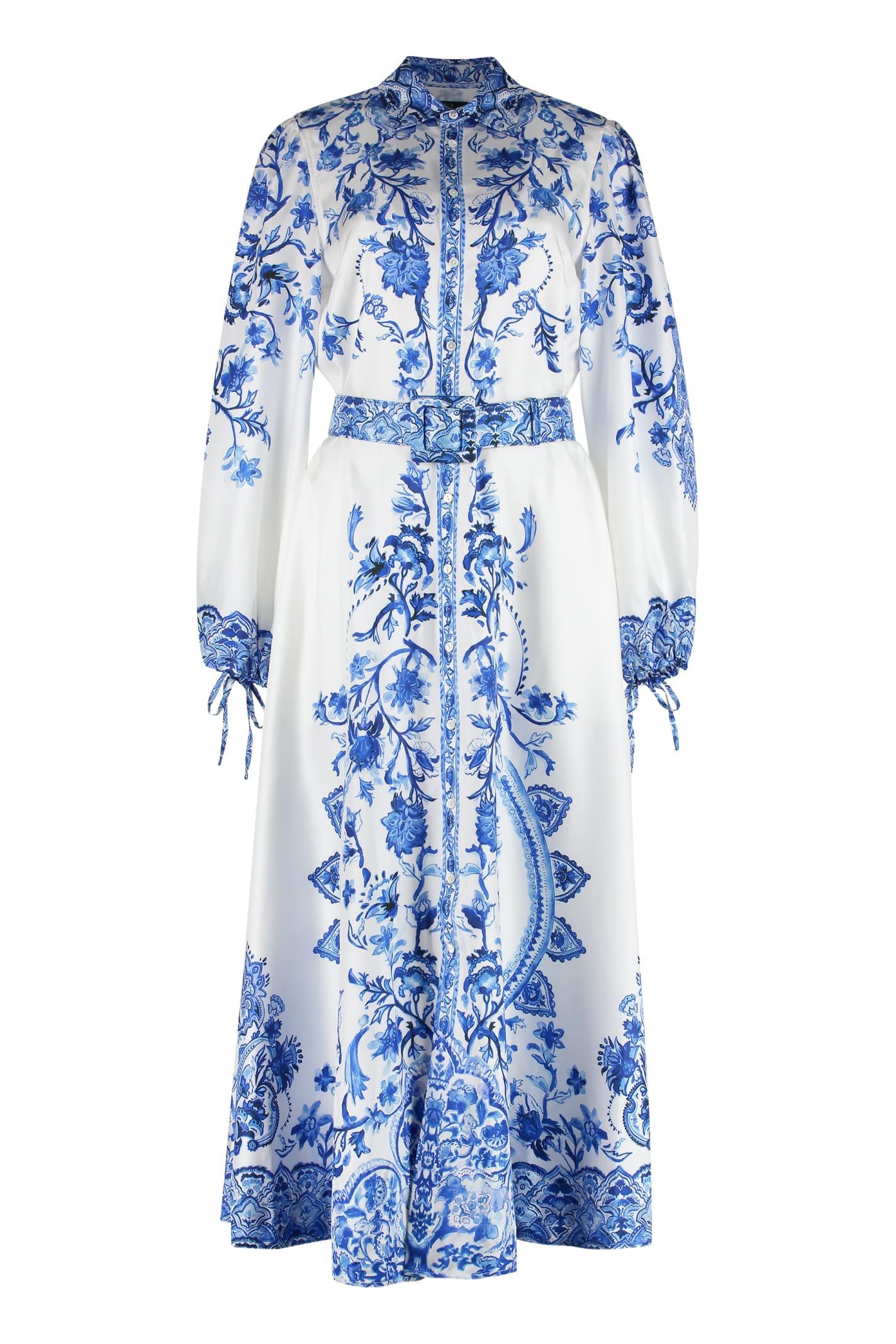 Polo Ralph Lauren Paisley Mulberry Silk Dress in Blue | Lyst