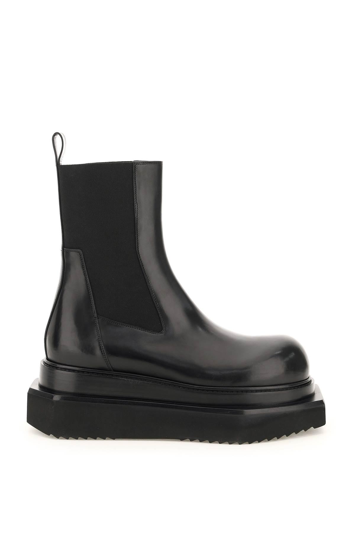 Rick Owens Leather Turbo Cyclops Beatle Boots in Black (Black 