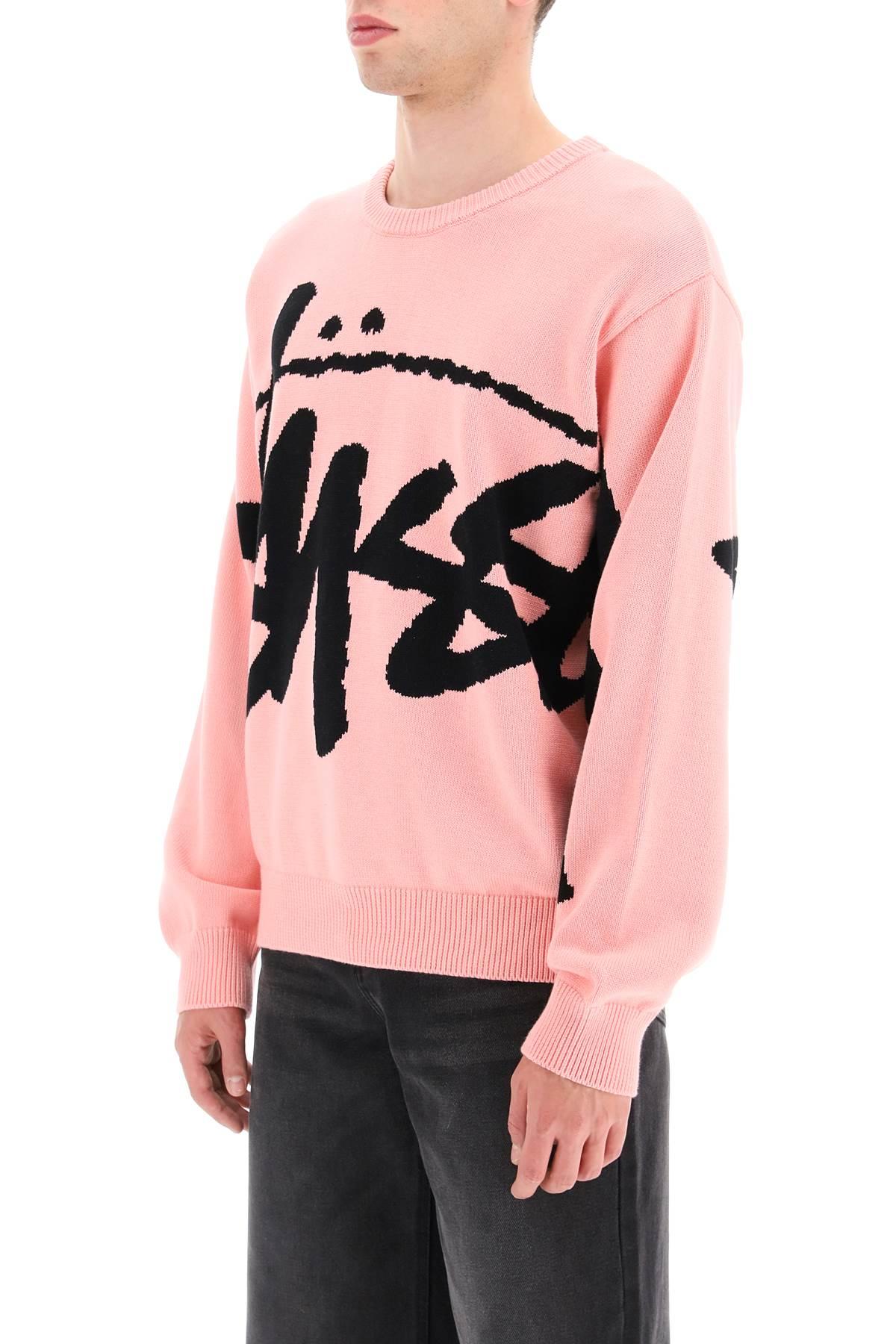 Stussy Stock Cotton Sweater in Pink for Men | Lyst