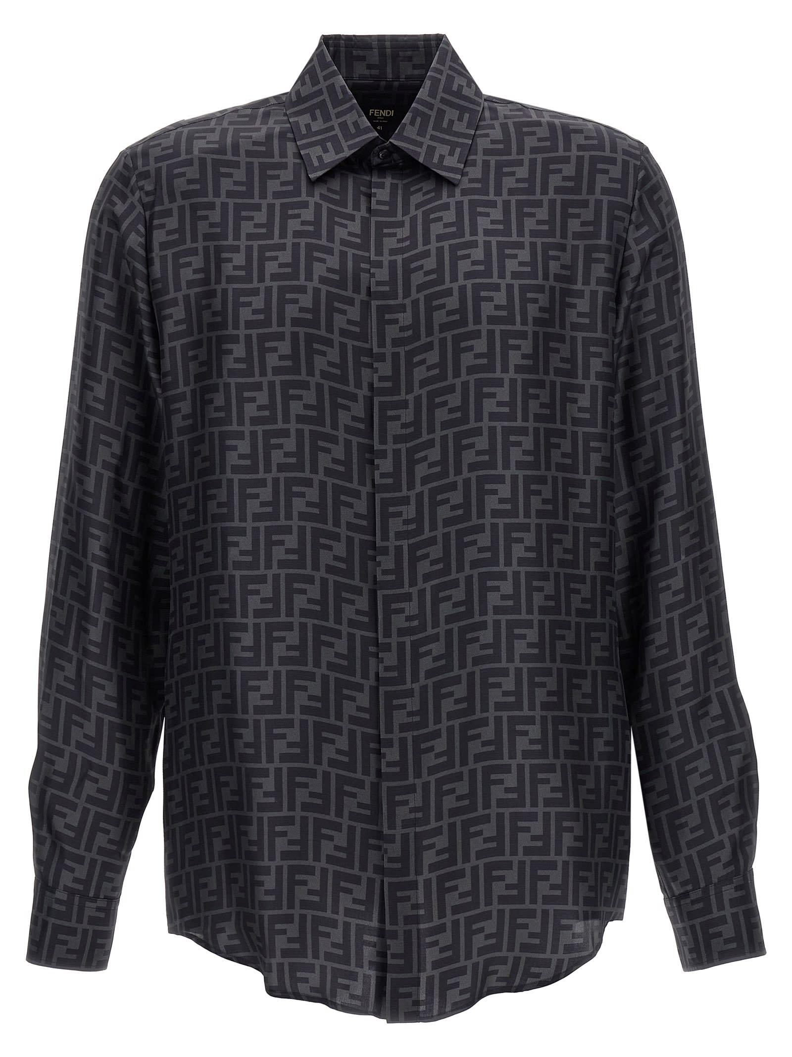 Fendi Ff Shirt, Blouse in Gray for Men | Lyst
