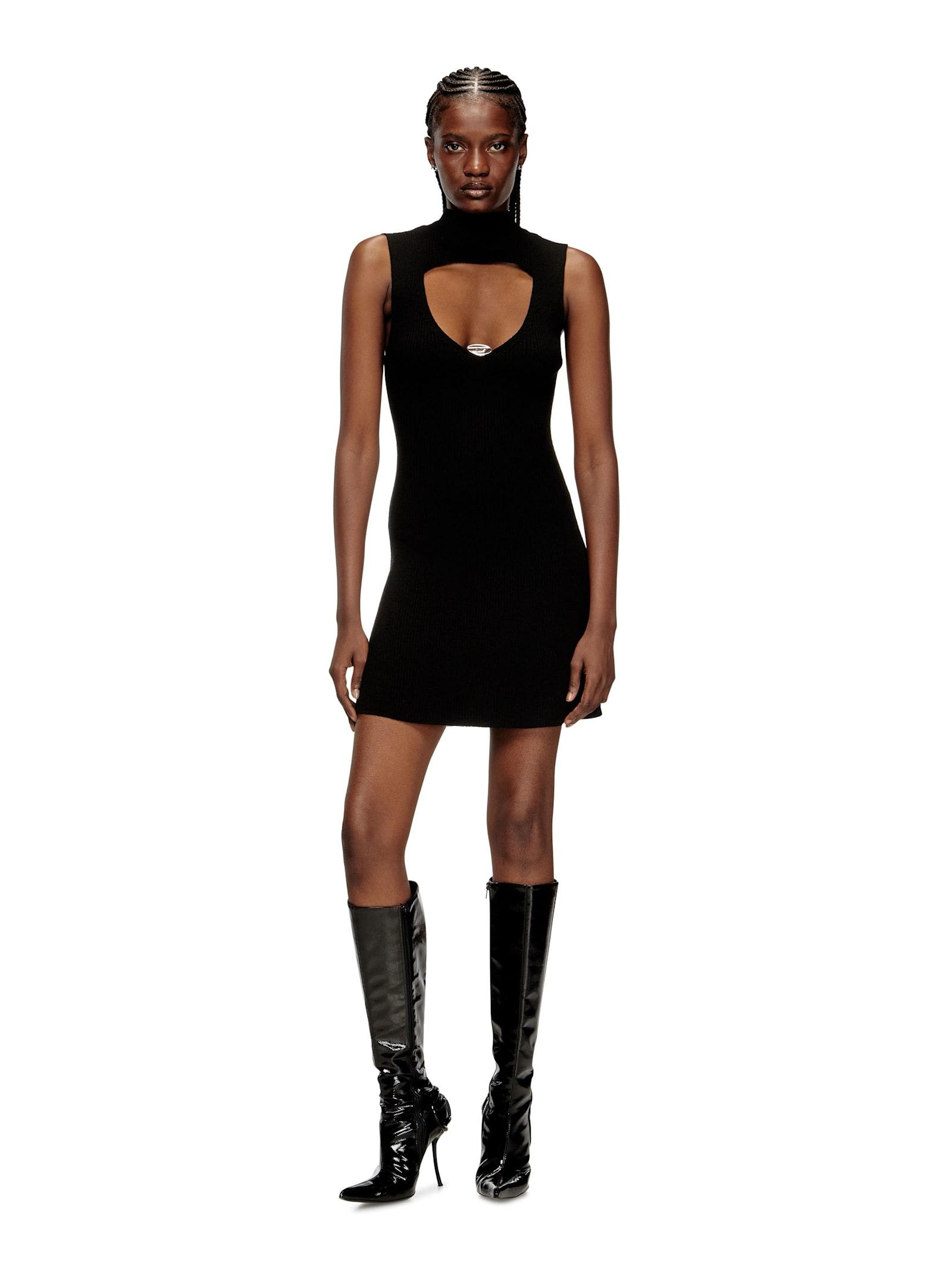 ワンピース Diesel D-Cupsleeves Stretch Cotton Short Dress DIESEL D-Cupsleeves Stretch Cotton Short Dress in Blue | Lyst