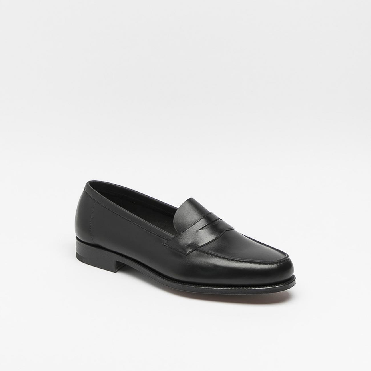 Edward Green Duke Black Calf Unlined Penny Loafer for Men | Lyst