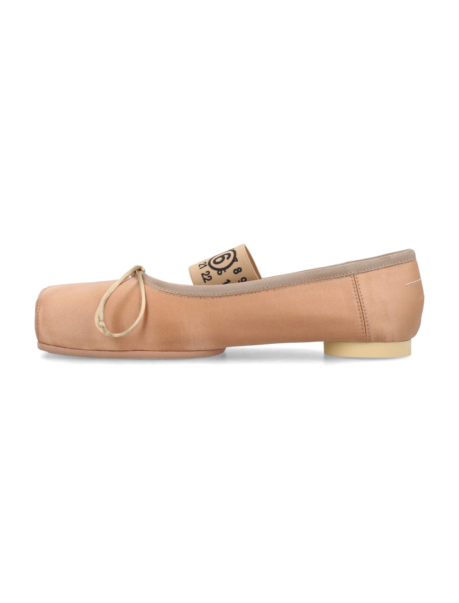 Mm6 maison margiela discount logo-strap ballet flats