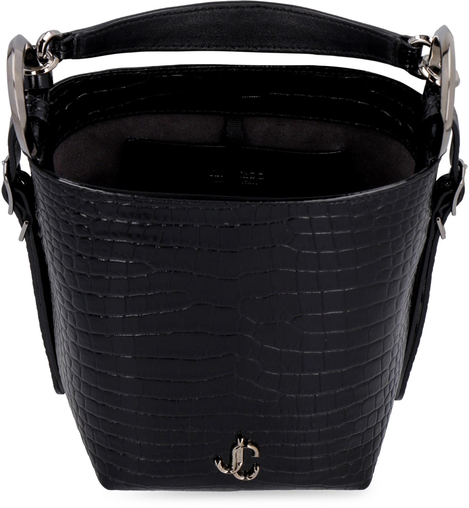 Jimmy Choo Brown Croc Embossed Leather Varenne Crossbody Bag Jimmy
