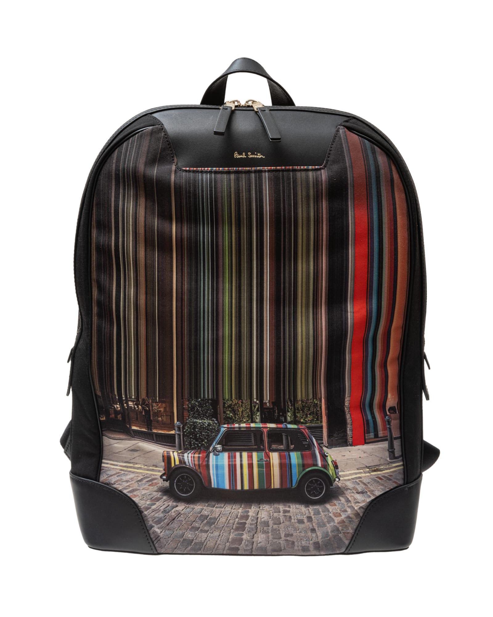 Paul Smith Canvas Backpack in Black for Men | Lyst