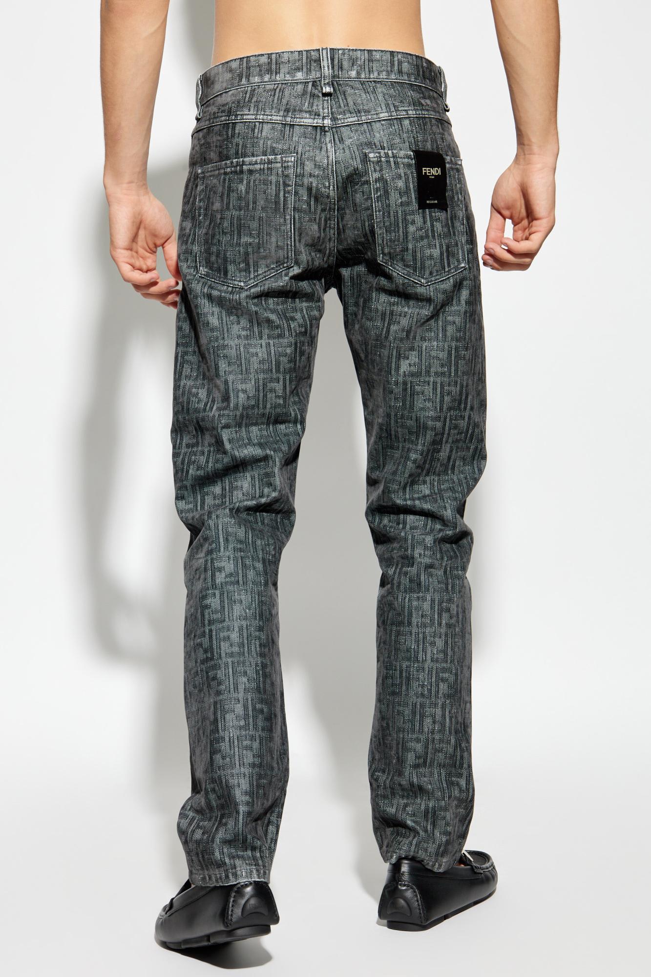 Gray Fendi Jeans for Men | Lyst