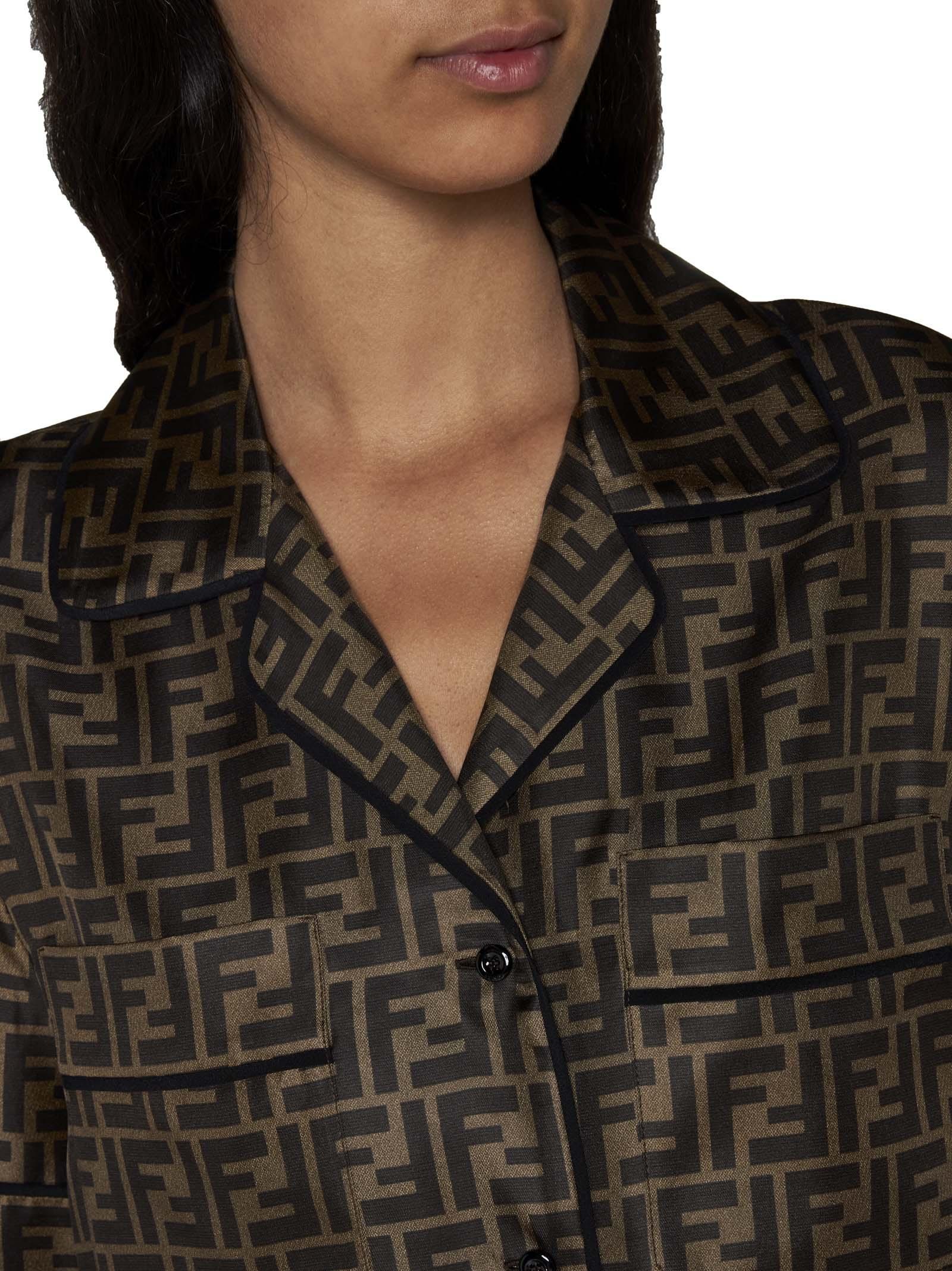 【関税＆送料込み】Fendi Patchwork Print Silk Flowing Pyjam FR6494AUQMF1SAW_01