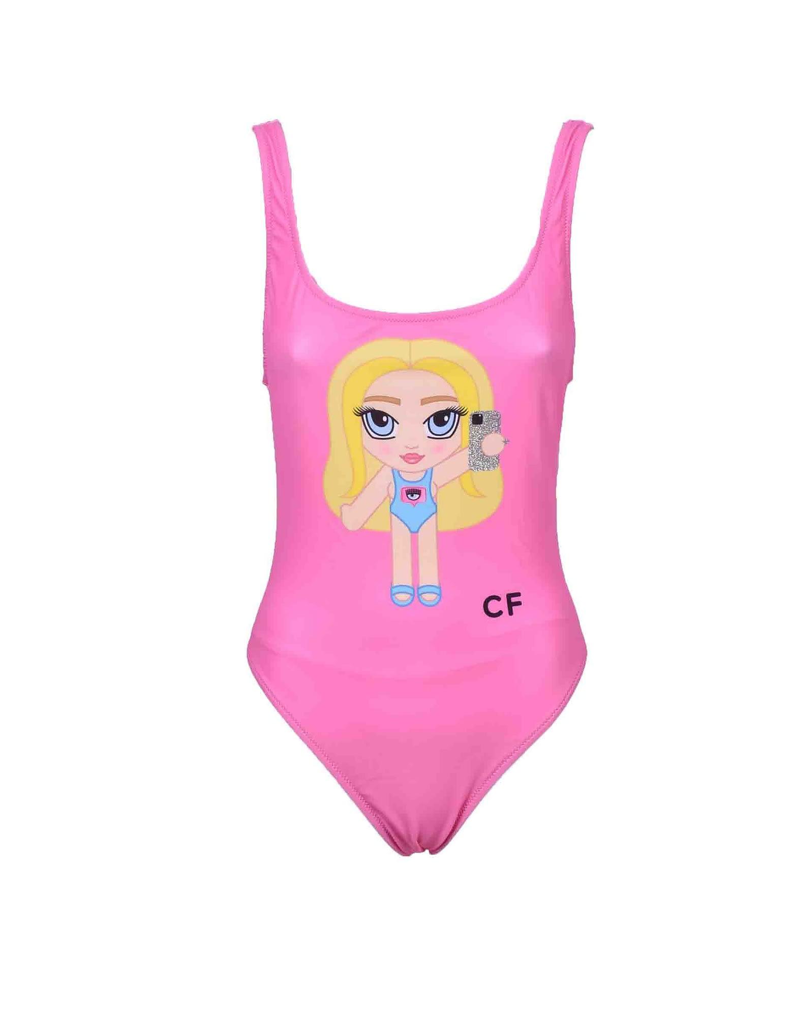 Chiara Ferragni Pink Swimsuit | Lyst