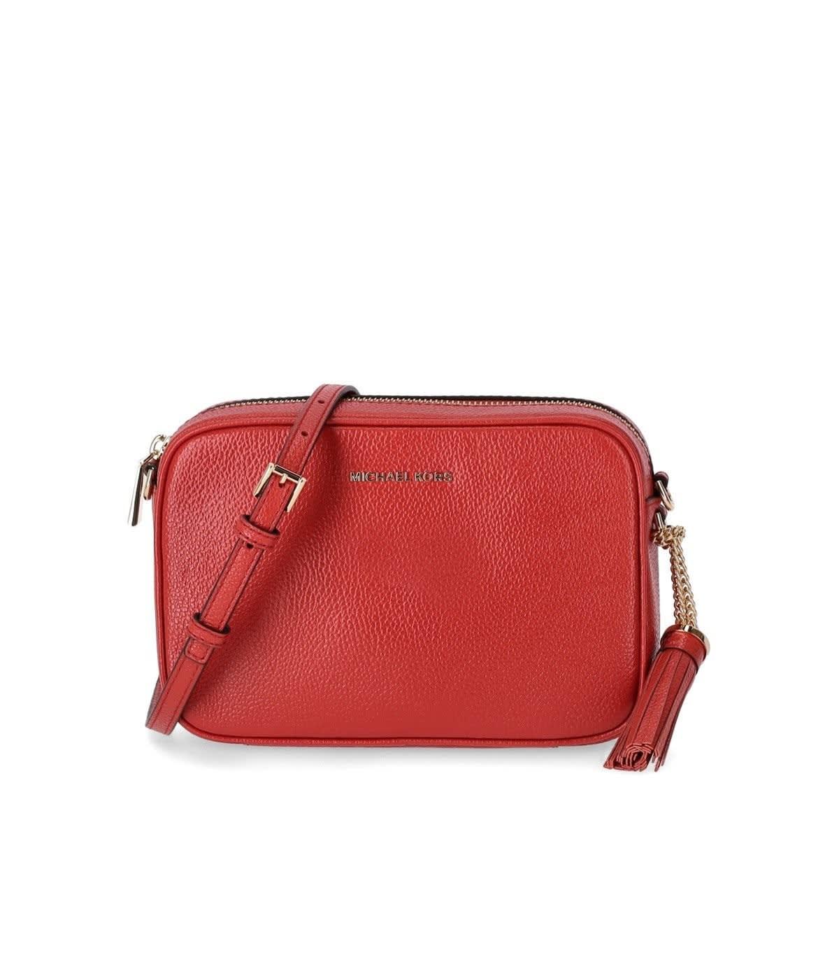 Red michael kors sale crossbody