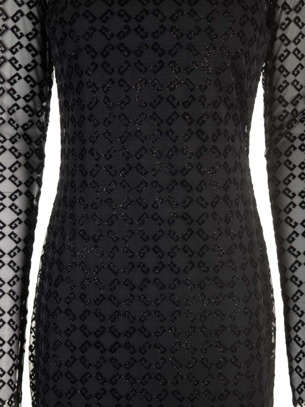 【関税＆送料込み】Givenchy Dress With Monogram Pattern 72 Givenchy MONOGRAM 72 SHINY TULLE DRESS | suitnegozi | REVERSIBLE