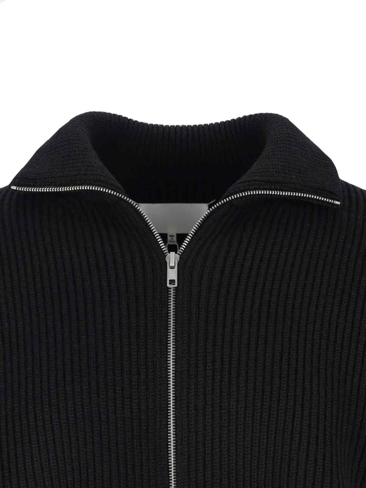Maison Margiela Four Stiches Zip Sweater in Black for Men | Lyst