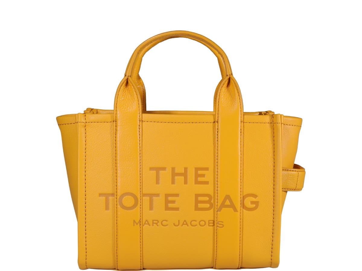 Yellow Leather Tote Bag