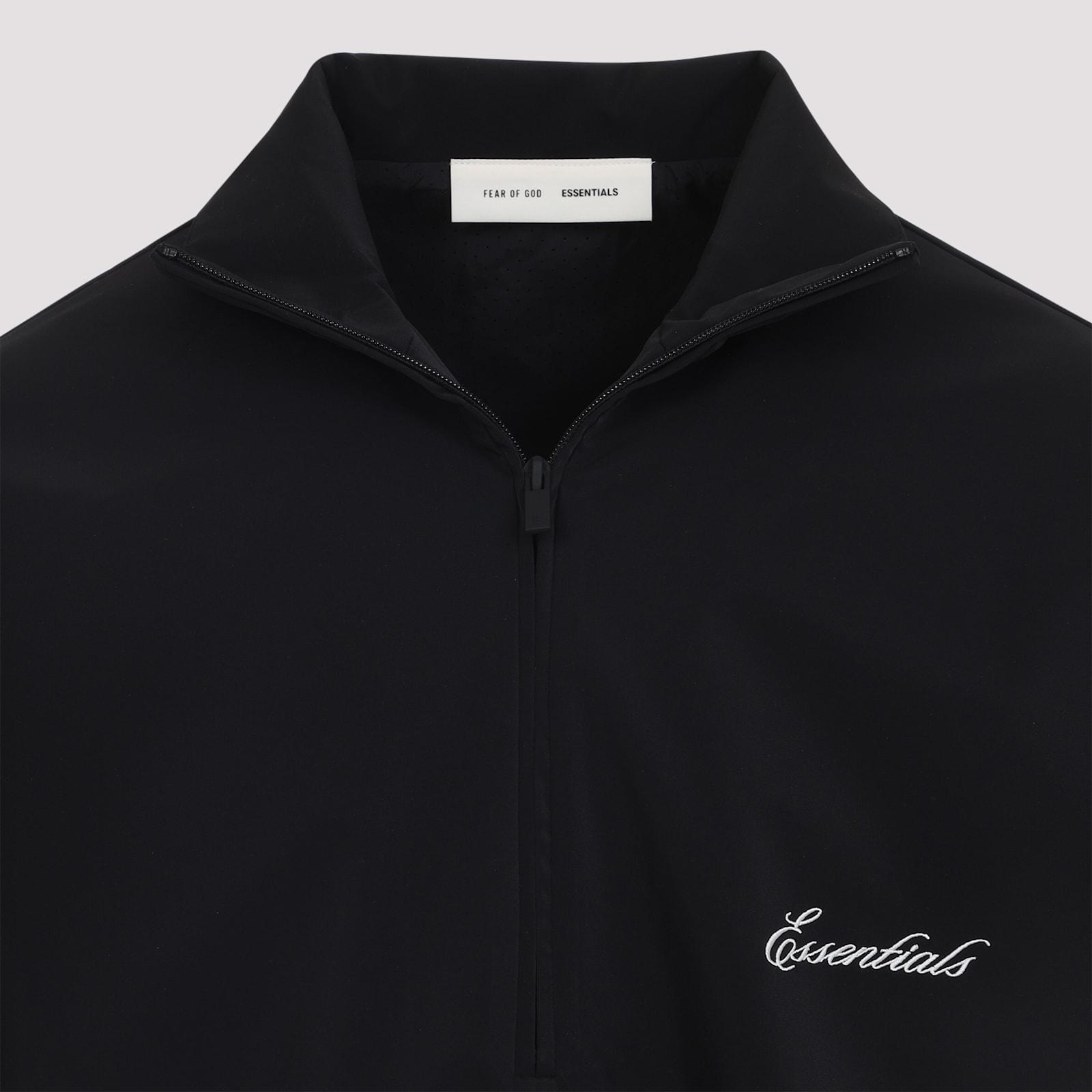 Fear Of God Jet Sporty Nylon Half Zip Sweatshirt in Black