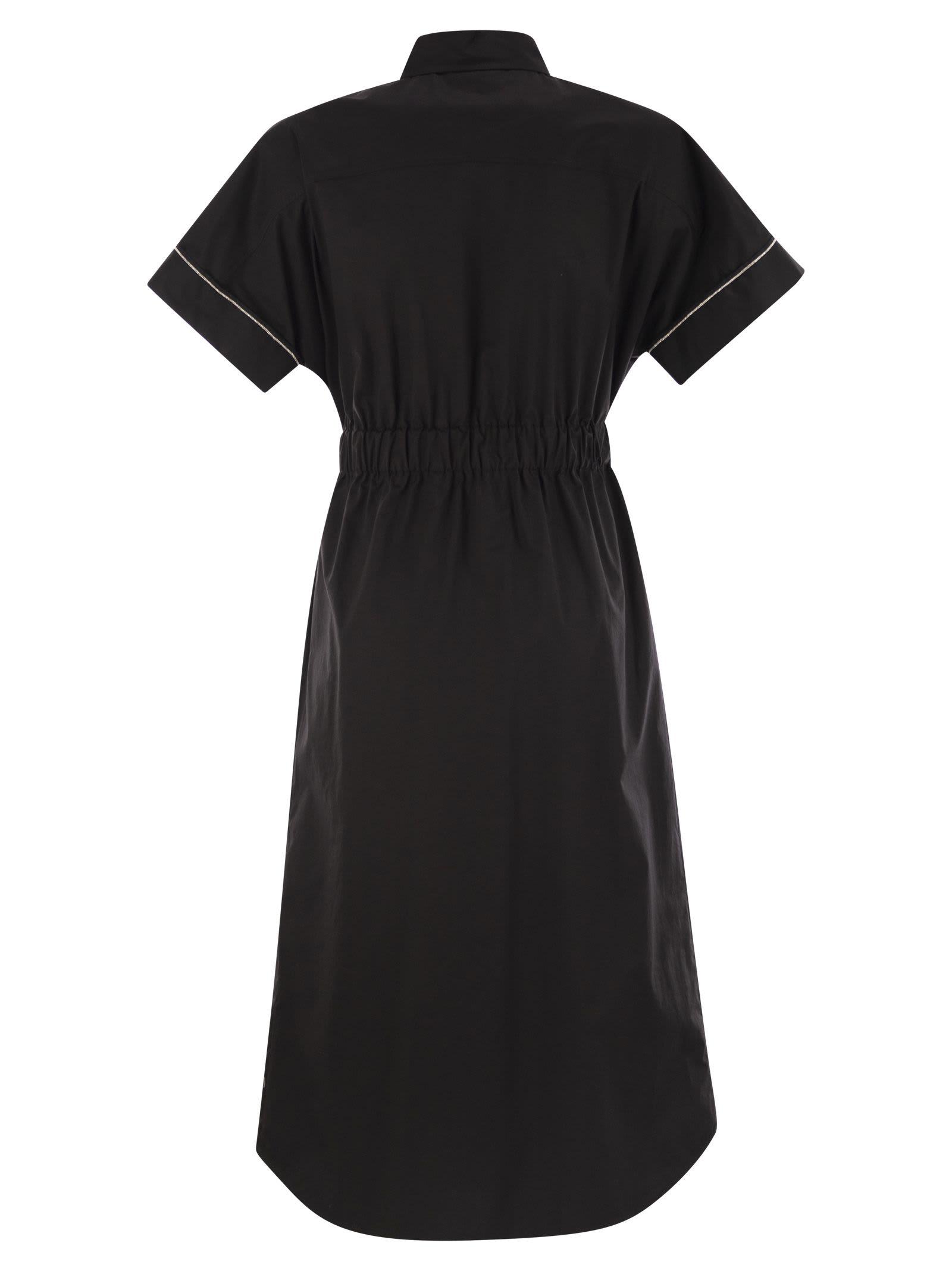 ワンピース PESERICO Light stretch cotton satin chemisier dress Chemisier dress in light stretch cotton satin | Peserico US