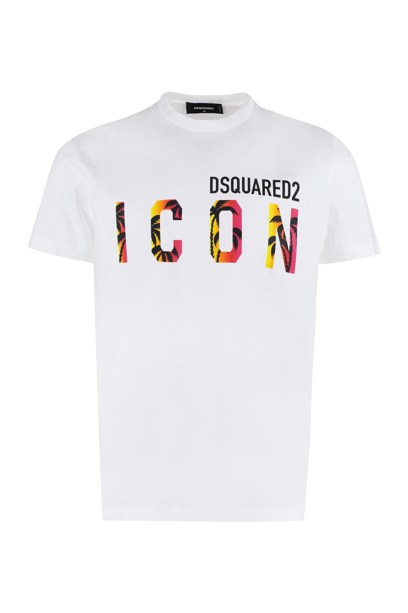 DSquared² Icon Cotton T-shirt in White for Men | Lyst