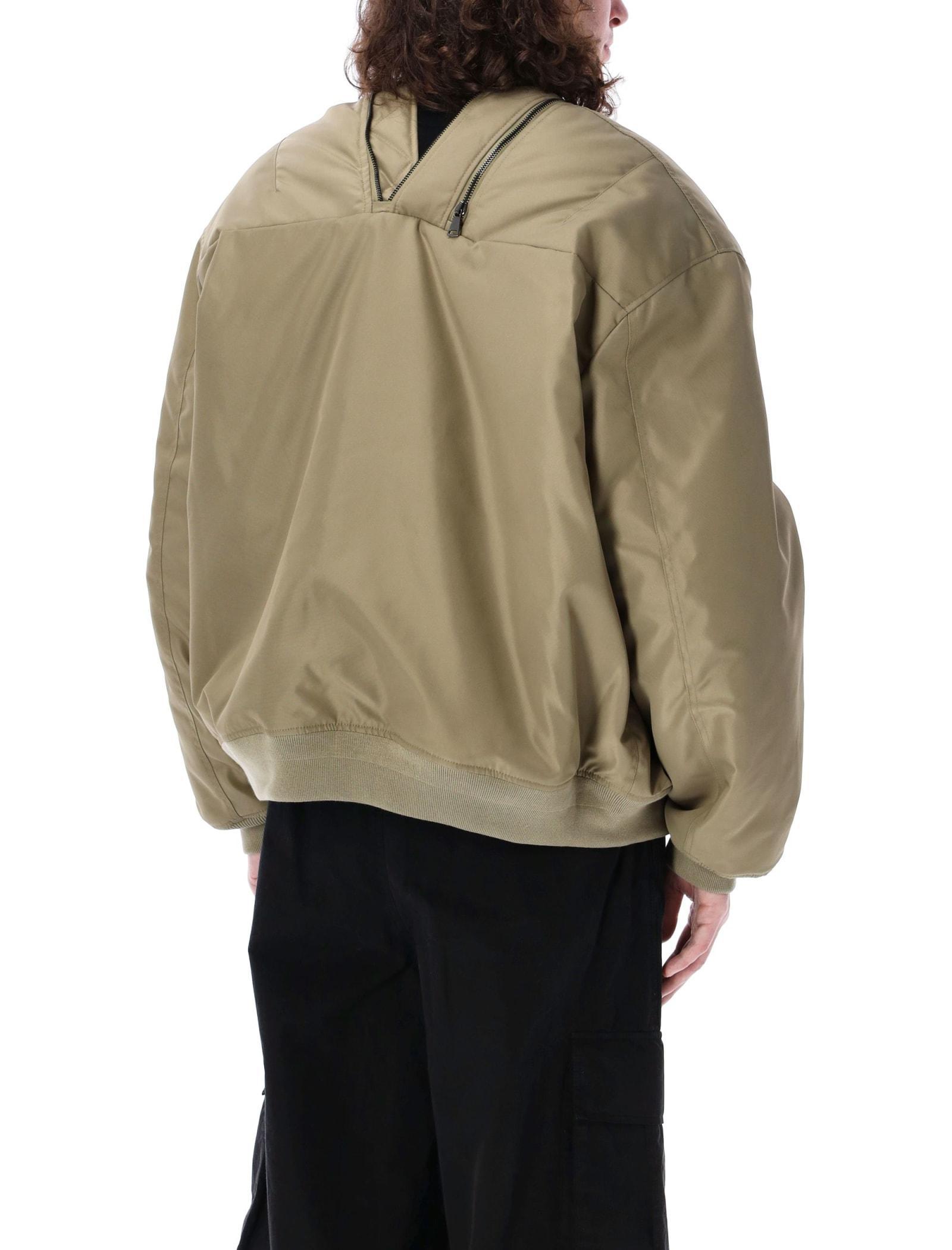 Y. Project Double Zip Bomber Jacket in Natural | Lyst