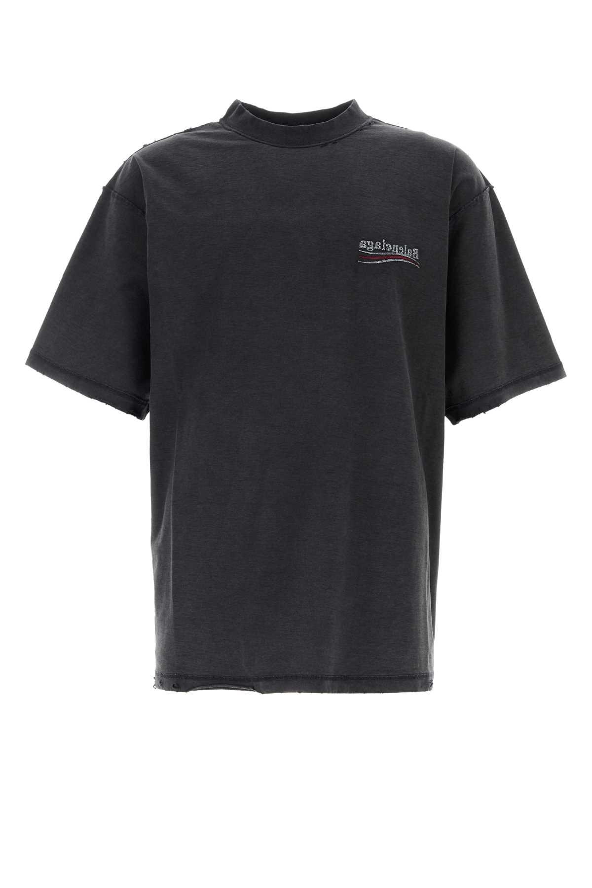 【BALENCIAGA】Oversized Short-sleeved T-shirt/全国送料込み Balenciaga Xxxl Printed Short-sleeved T-shirt in Black for