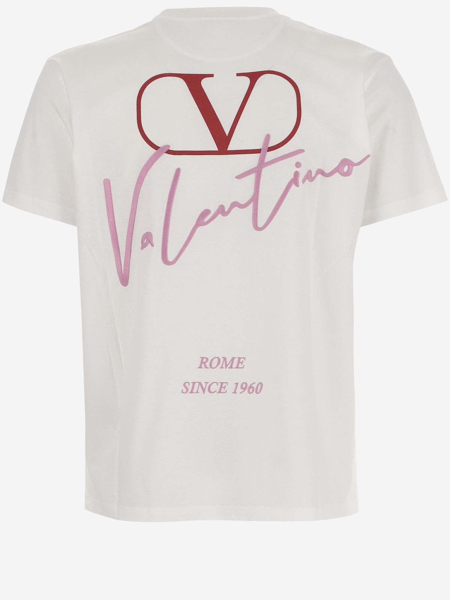 Valentino Cotton T-Shirt With Logo in White for Men | Lyst Valentino Cotton T-Shirt With Logo in White for Men | Lyst