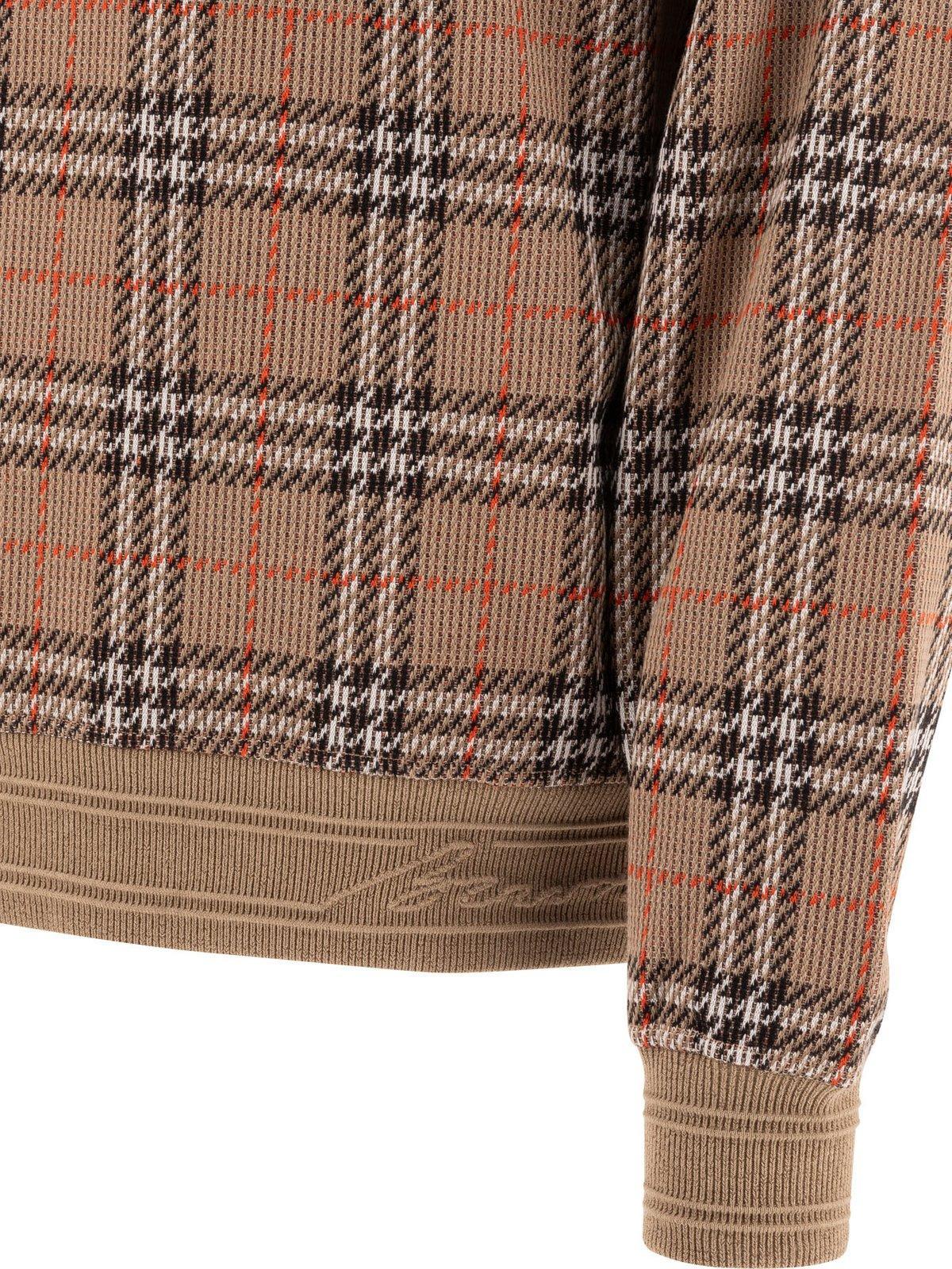 Burberry Vintage Check Crewneck Jumper in Brown for Men Lyst UK