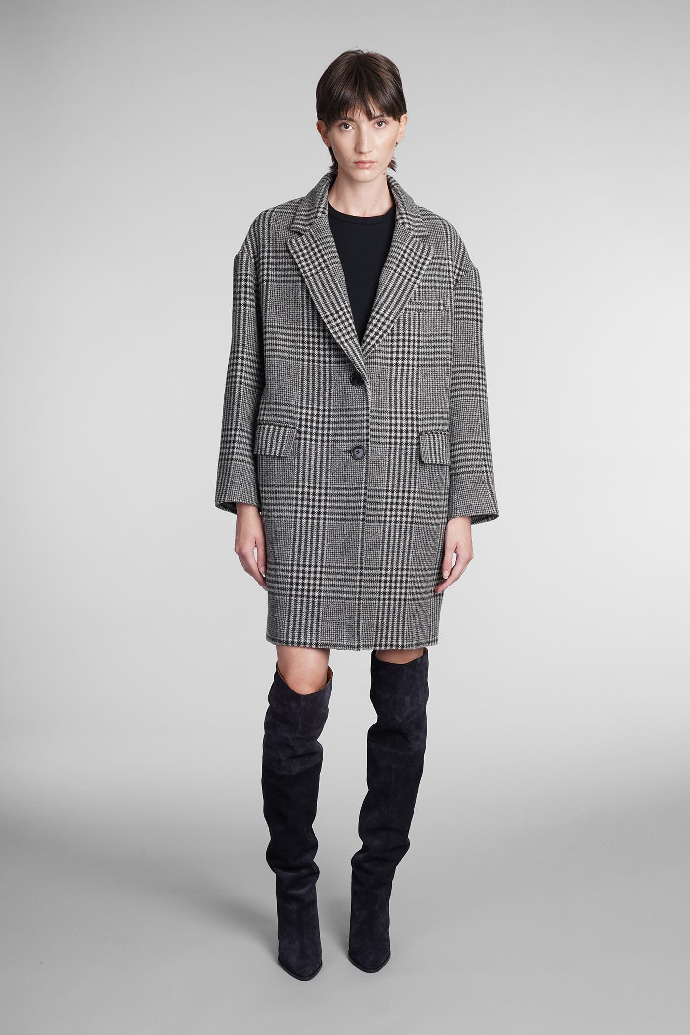 Étoile Isabel Marant Limiza Coat In Beige Wool in Natural | Lyst