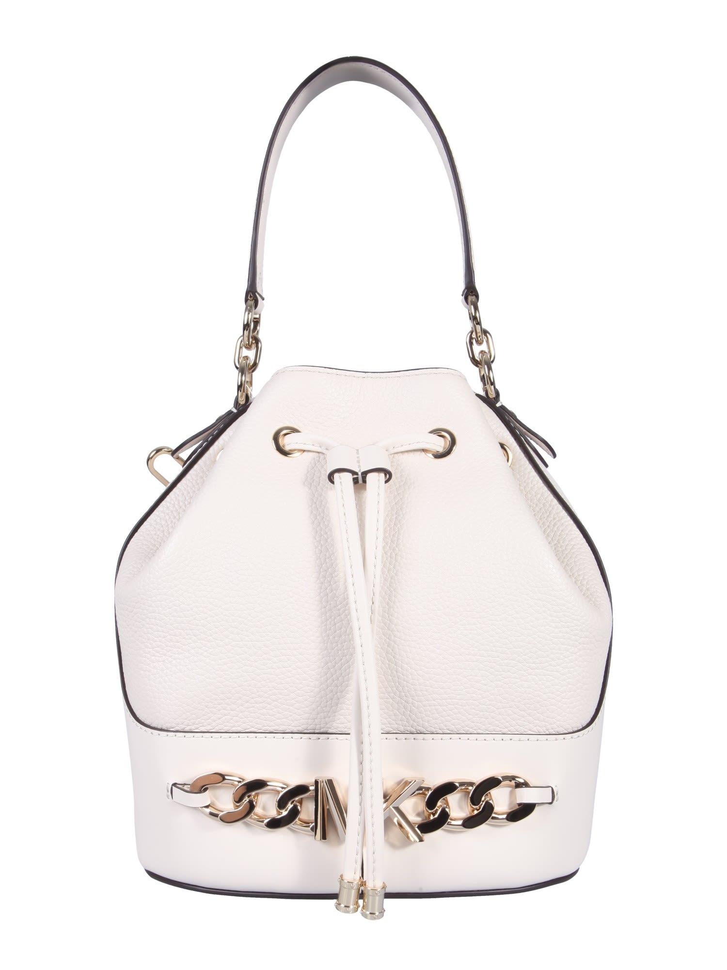 Michael Kors Devon Bucket Bag, Rose/White 