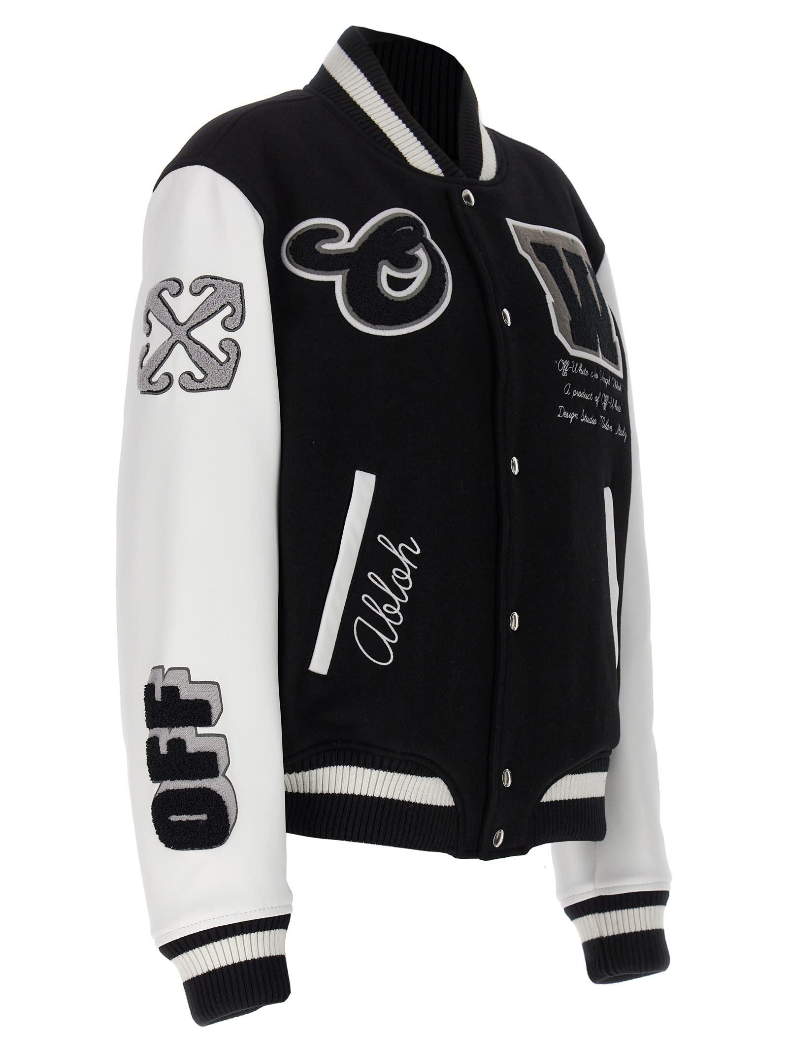 Off white deals black bomber jacket