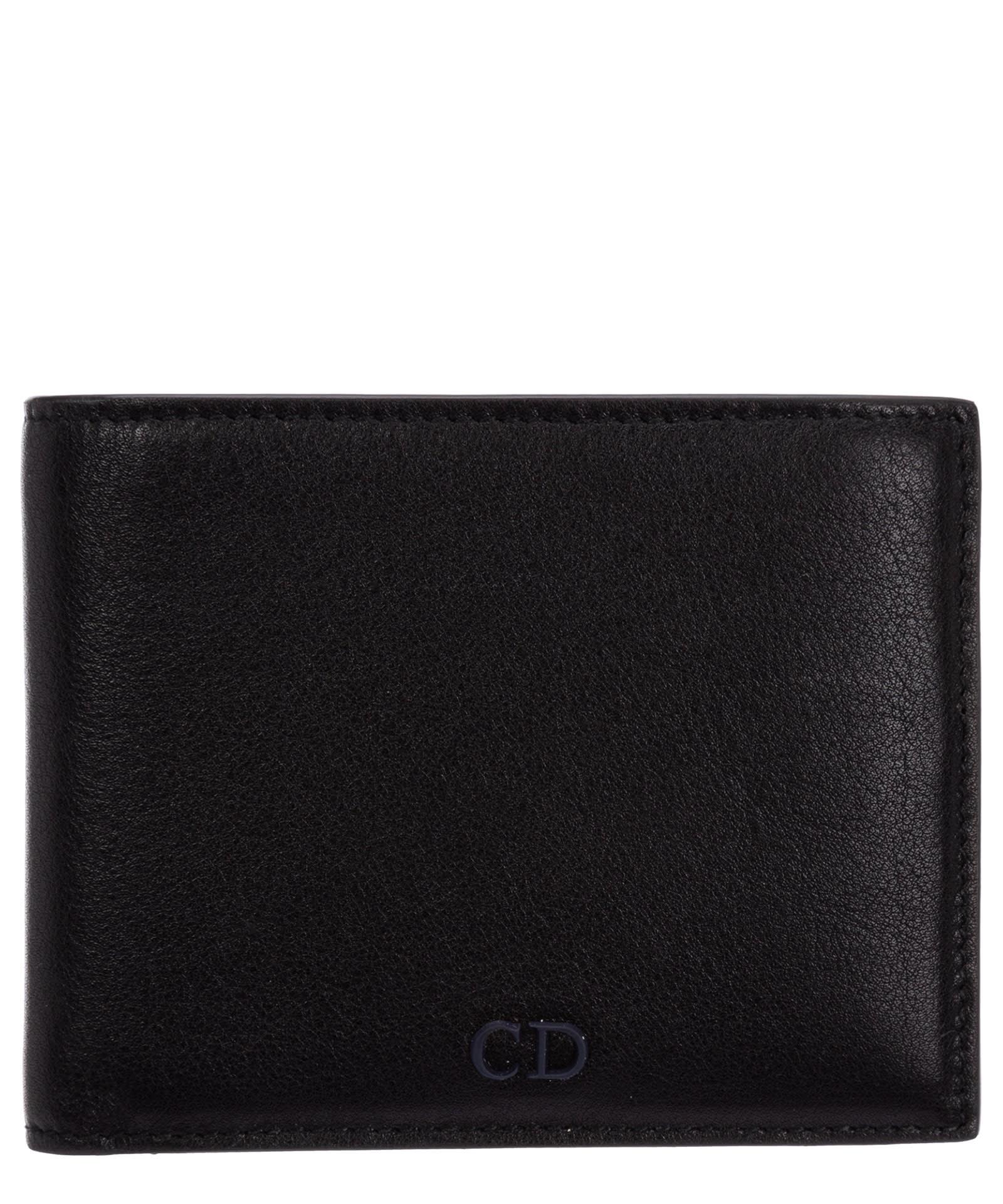 Dior Leather Wallet in Black for Men
