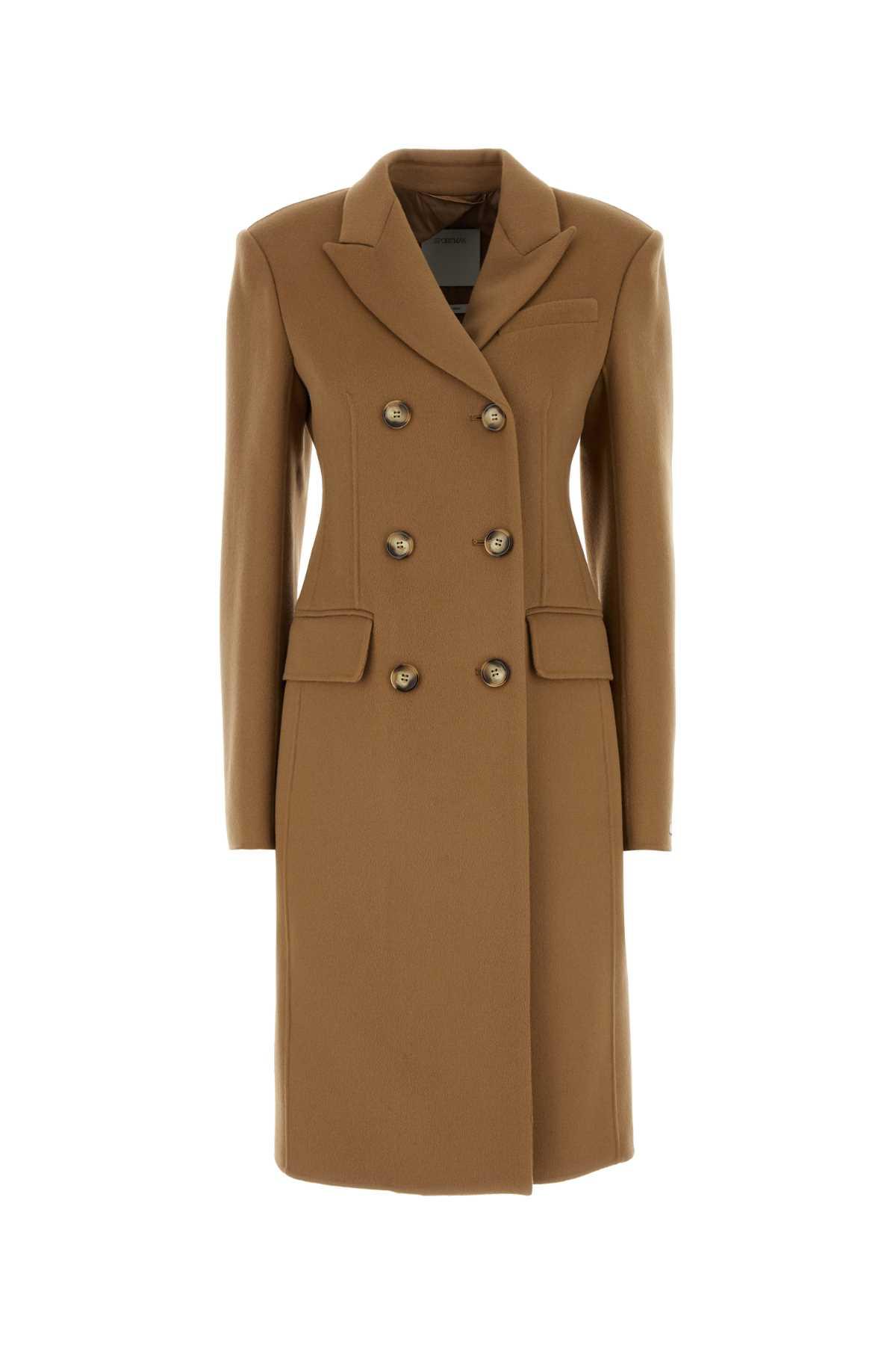 Sportmax Camel Wool Morgana Coat in Natural Lyst UK