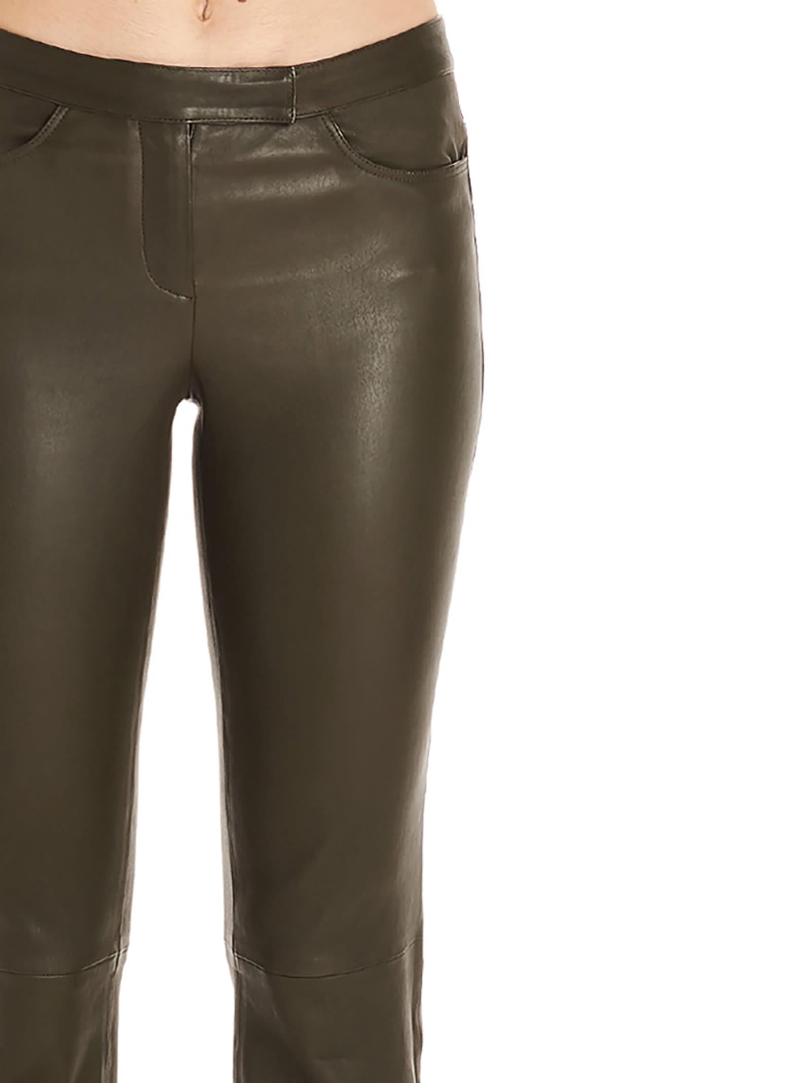 Theory Leather Crop Bristol Pants in 