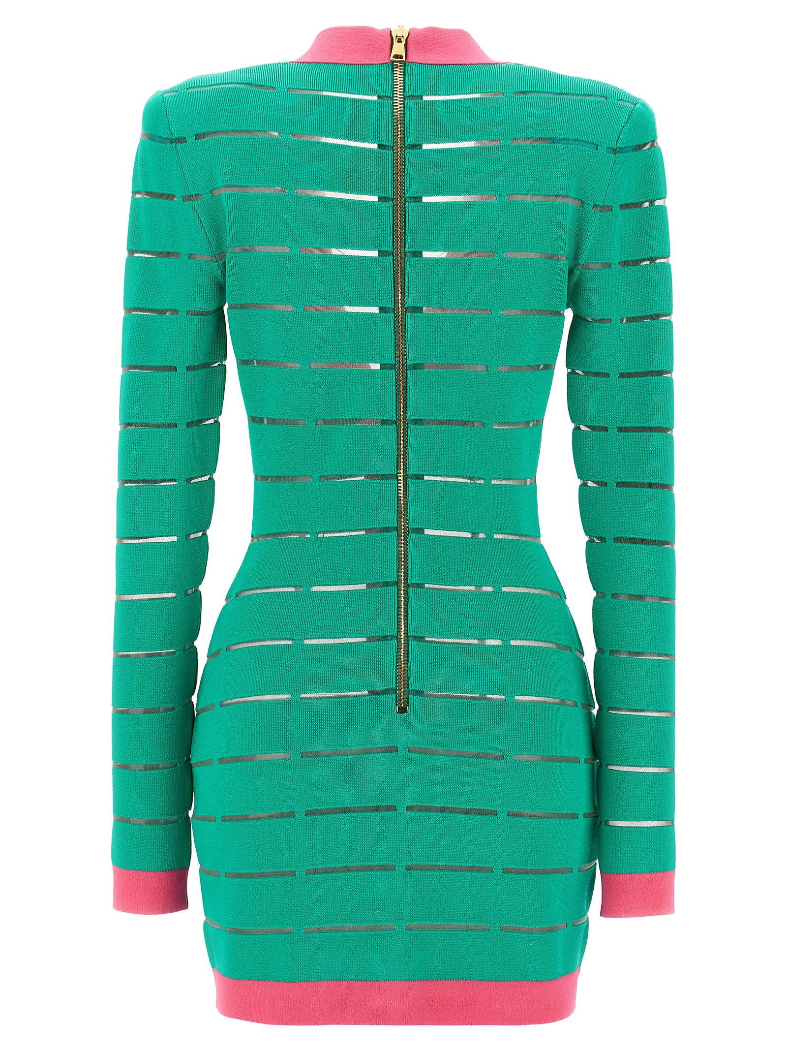 Balmain kleid numberless neon