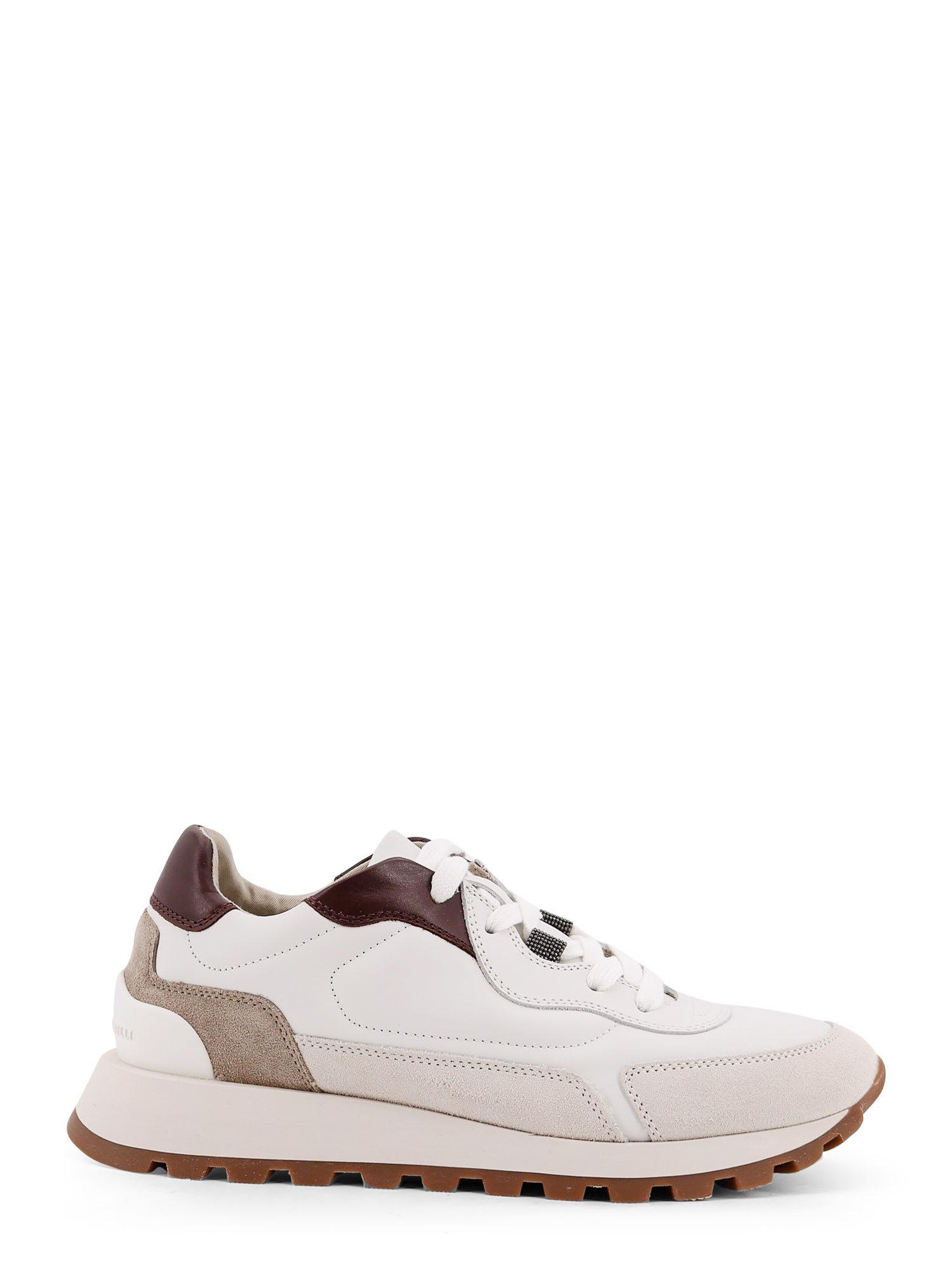 スニーカー Brunello Cucinelli Monili-Detailed Smooth Leather Sneakers Brunello Cucinelli Leather Monili Low-Top Sneakers | Neiman