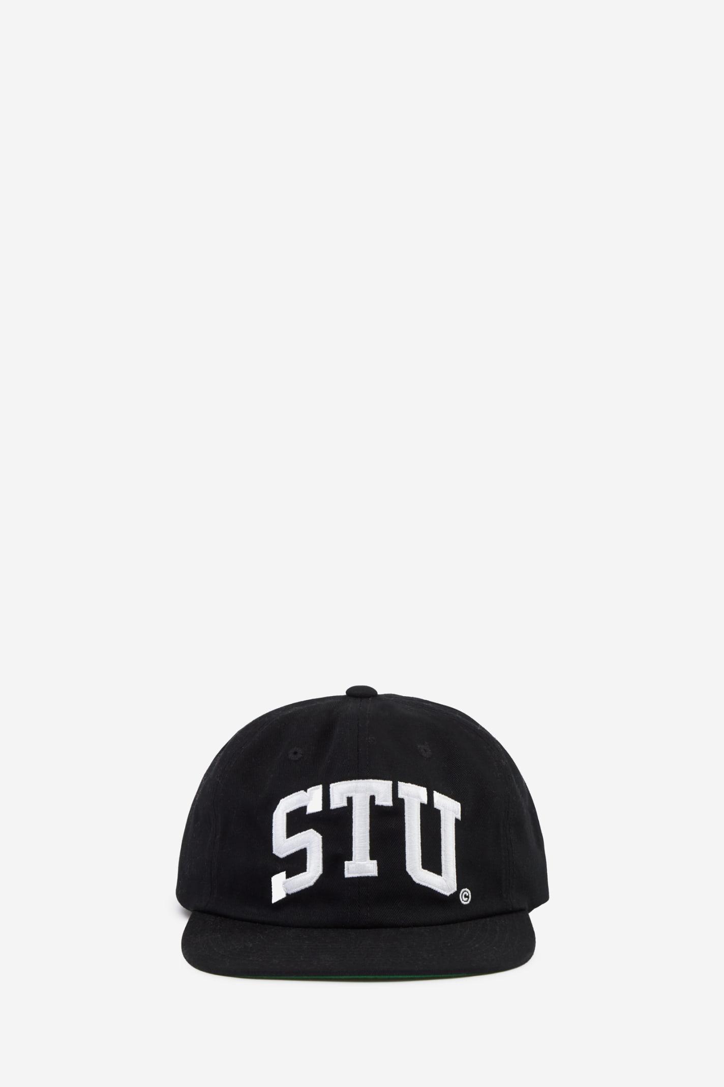 Stussy Stu Arch Strapback Hats in Black for Men | Lyst