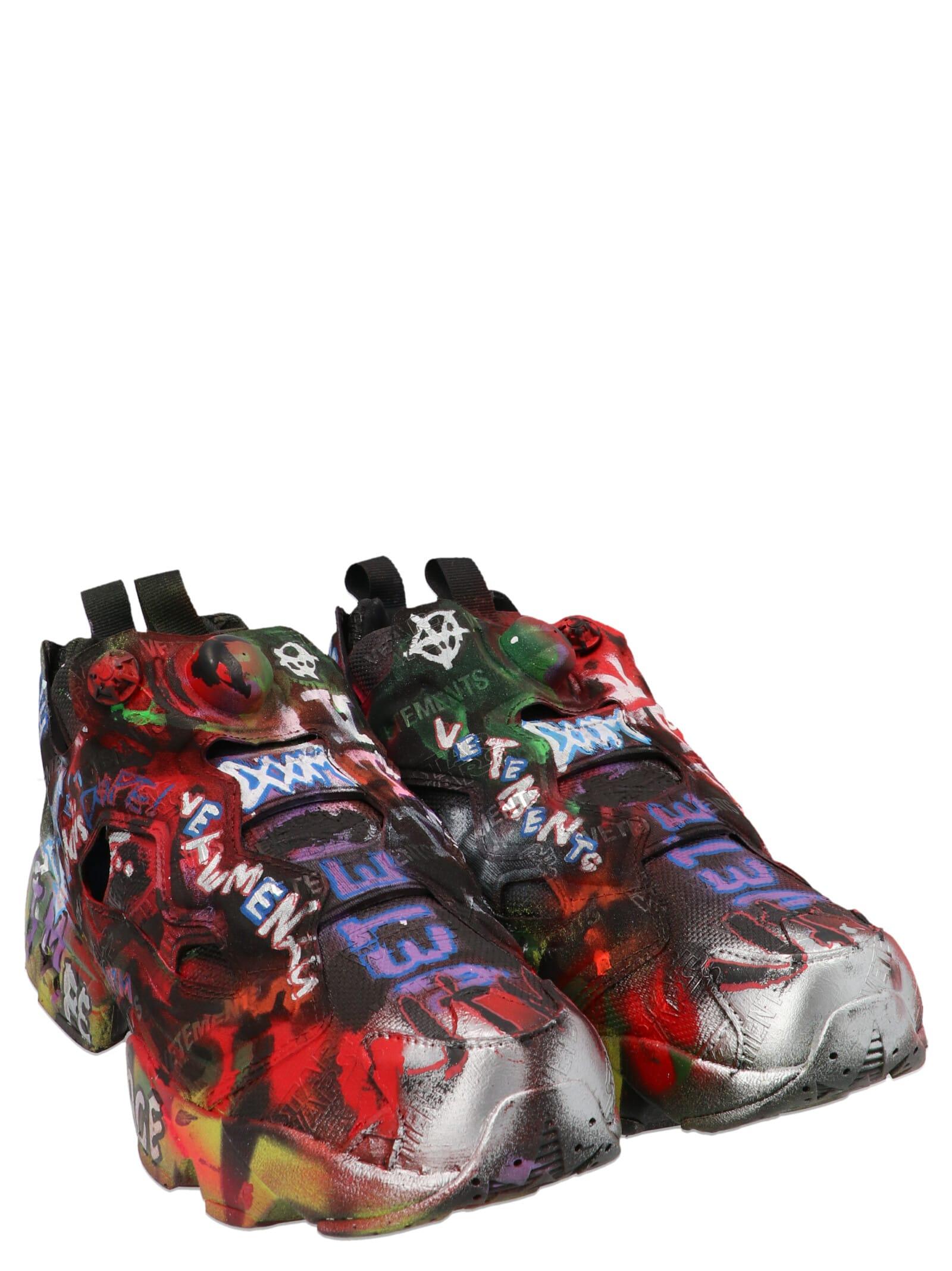 Vetements Hand Painted Instapump Fury X Reebok Sneakers Lyst