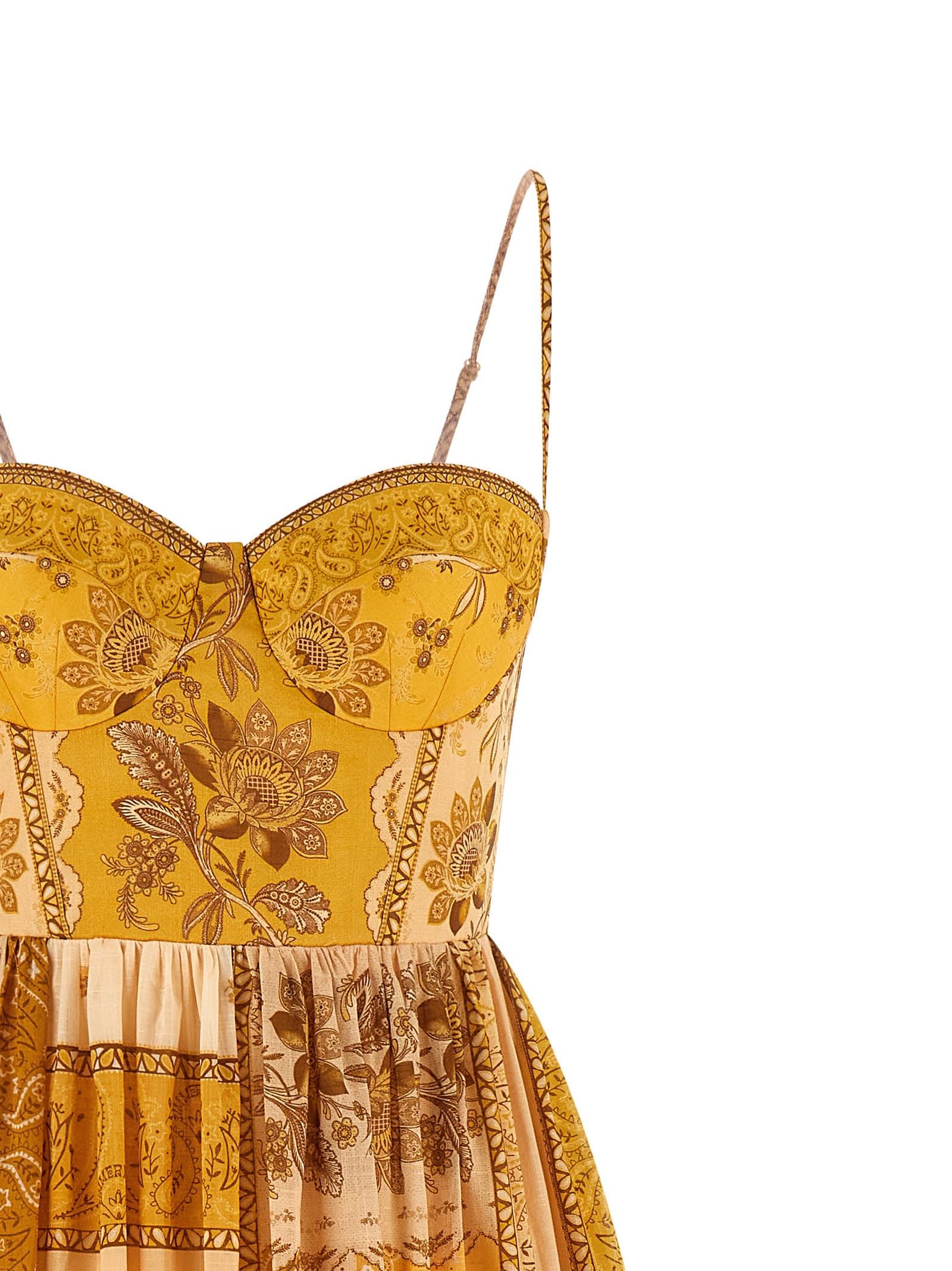 zimmermann lucky corset dress Zimmermann, Lucky shirred cotton corset dress, Women, Yellow, US 12, Dresses