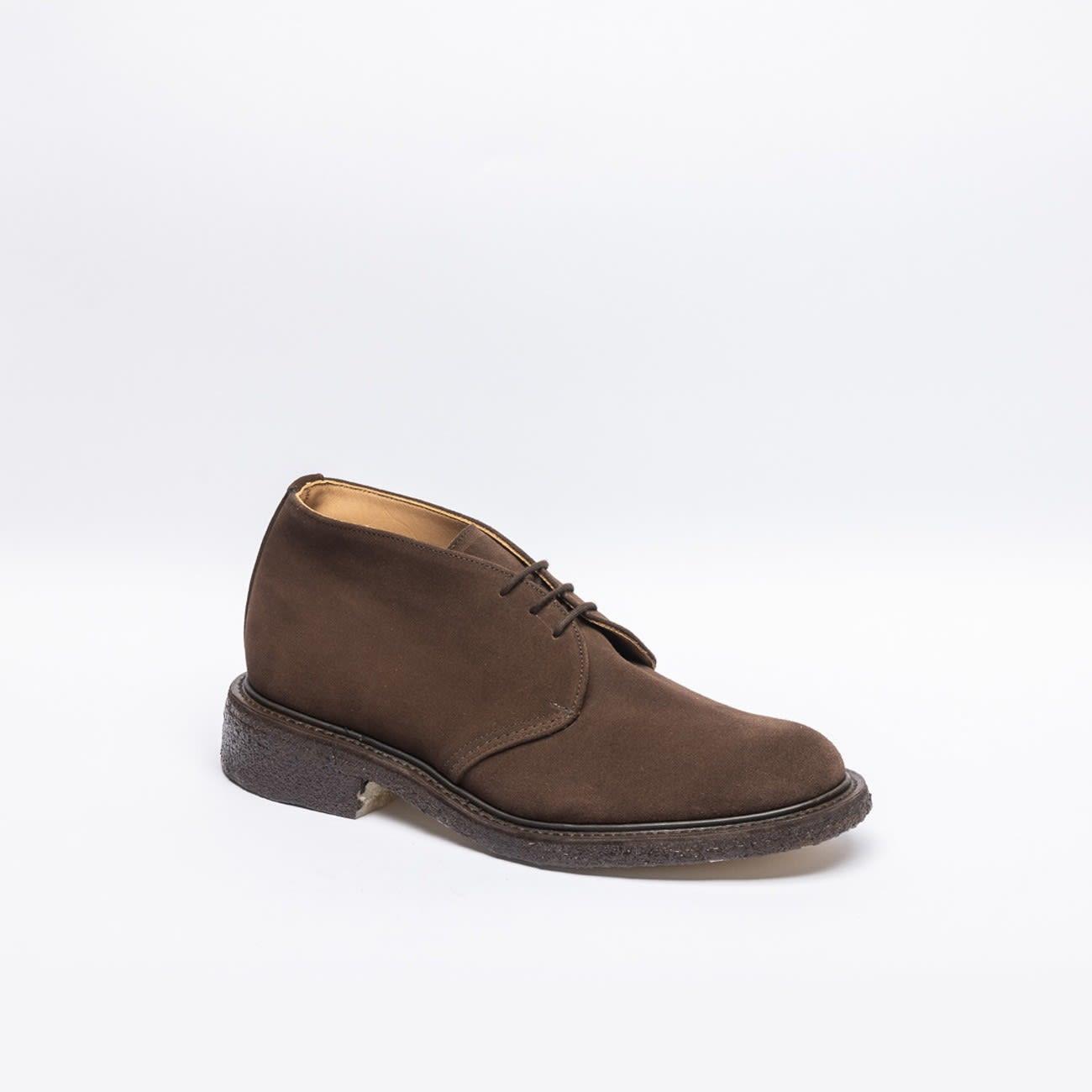Tricker's Desert Boot Winston Cafe Suede Crepe Sole in Brown for Men | Lyst