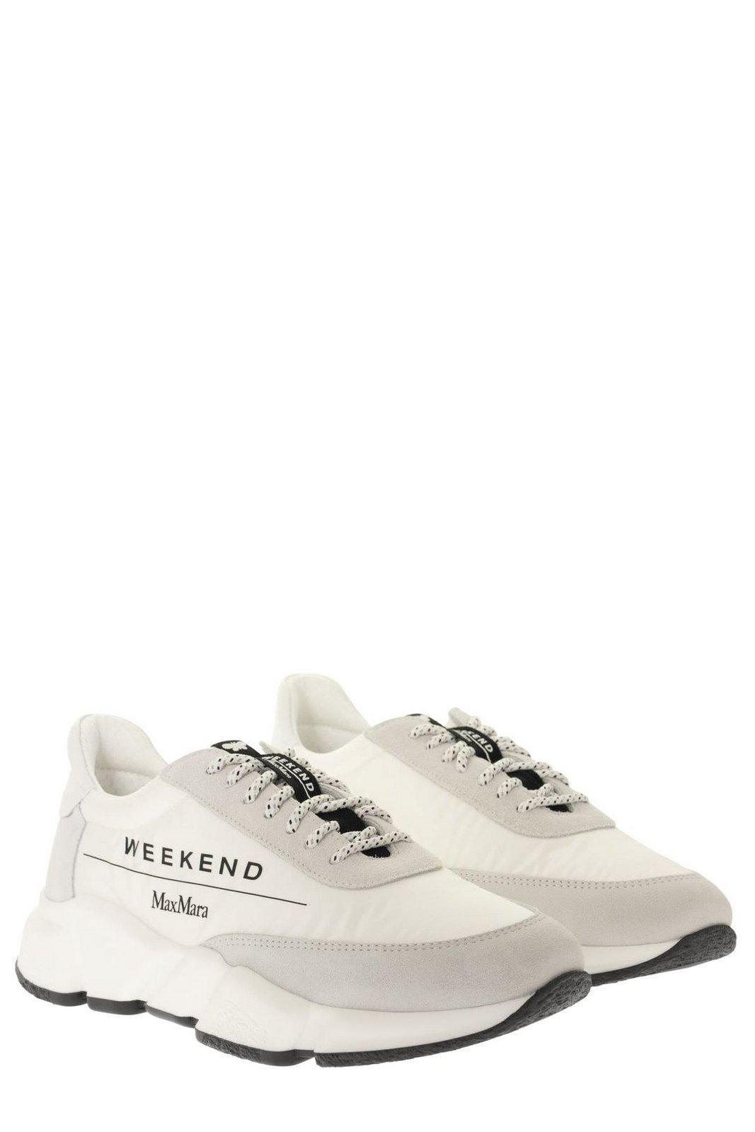 Weekend by Maxmara Logo Printed Trainers in White | Lyst