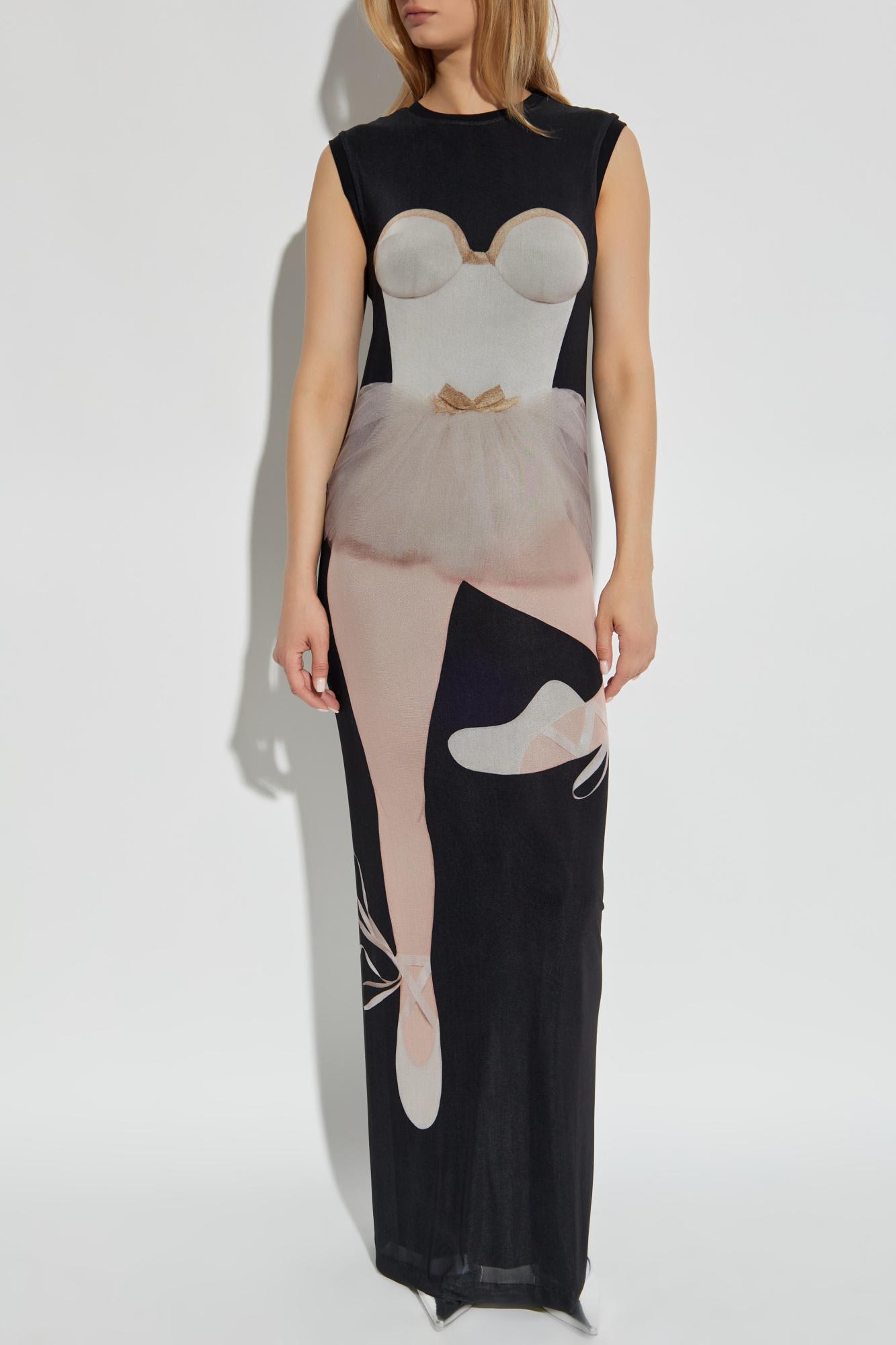 【関税＆送料込み】Moschino Midi Dress With Print Moschino Couture Graphic-print Midi Dress - Runway Catalog