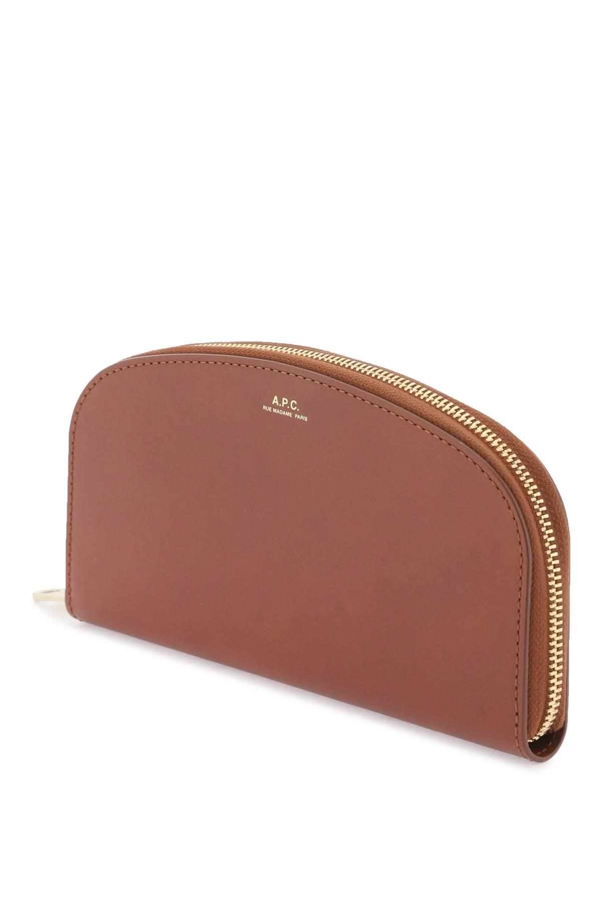 A.P.C. Demi Lune Wallet in Brown | Lyst
