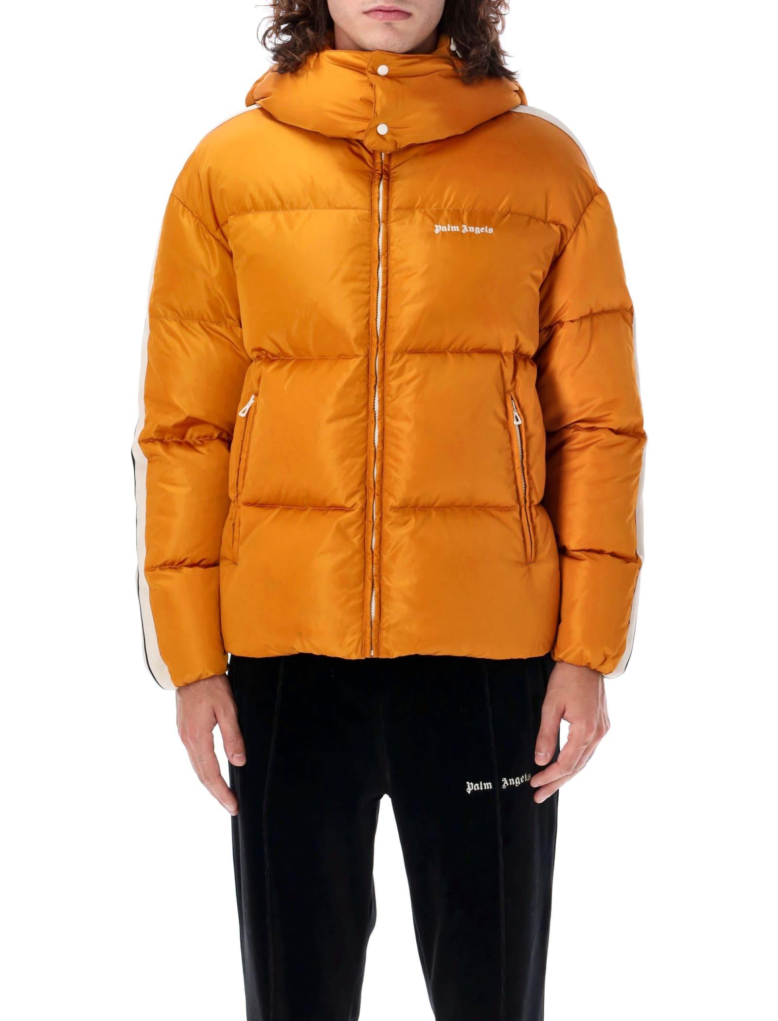 Palm Angels Hooded Track Down Jacket in Orange for Men | Lyst
