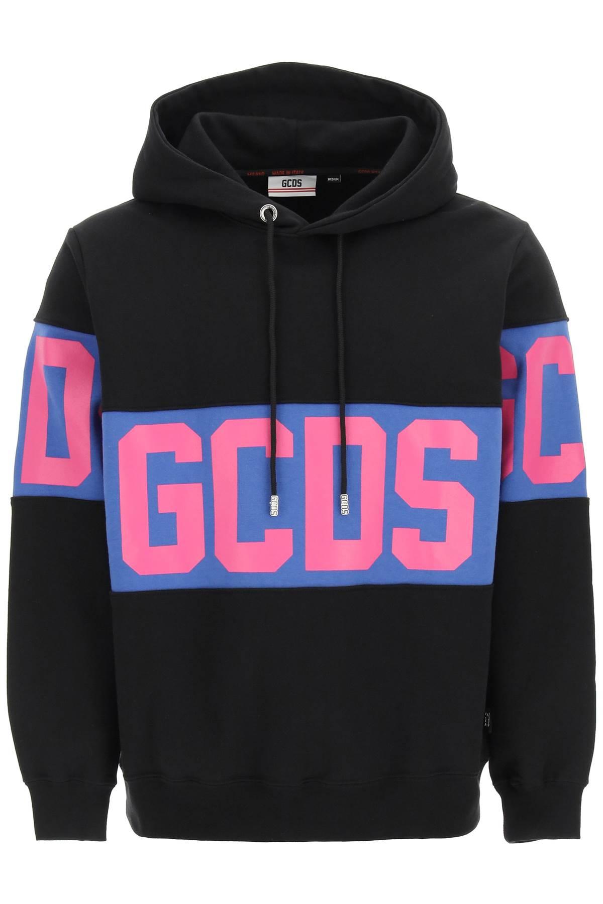 Gcds Logo Band Hoodie S Cotton in Black,Blue,Fuchsia (Black) for 