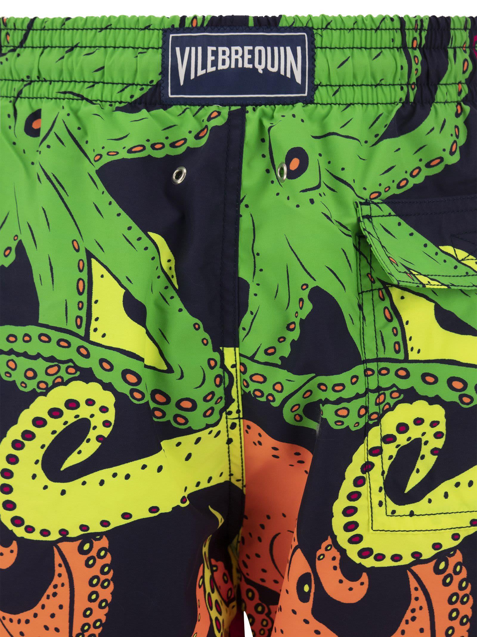 Vilebrequin Macro Octopussy Boardshorts in Green for Men | Lyst