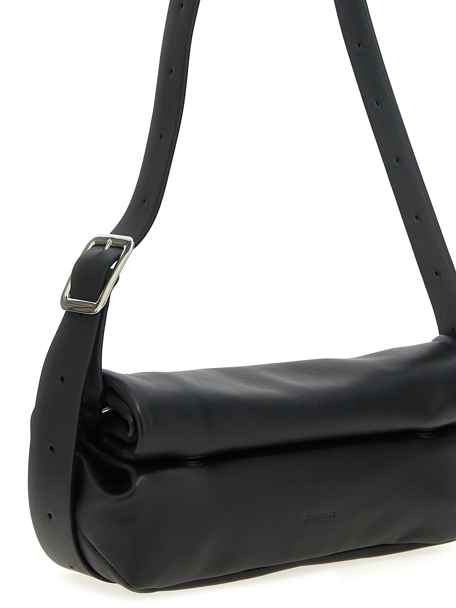 Jil Sander Rollup Small Handbag in Black | Lyst