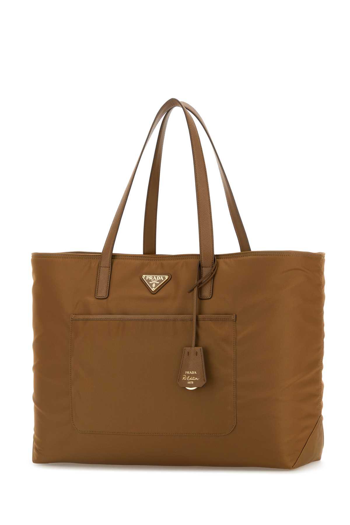 Prada Biscuit Re-Nylon Large Re-Edition 1978 Shopping Bag in