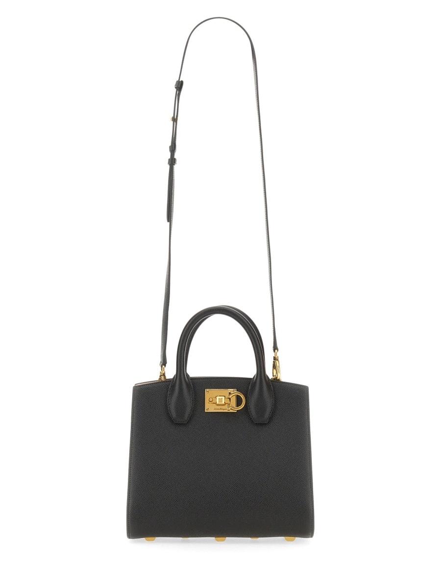 ハンドバッグ Ferragamo Scholarship Study Box Ferragamo Mini Study Box Handbag in Black | Lyst