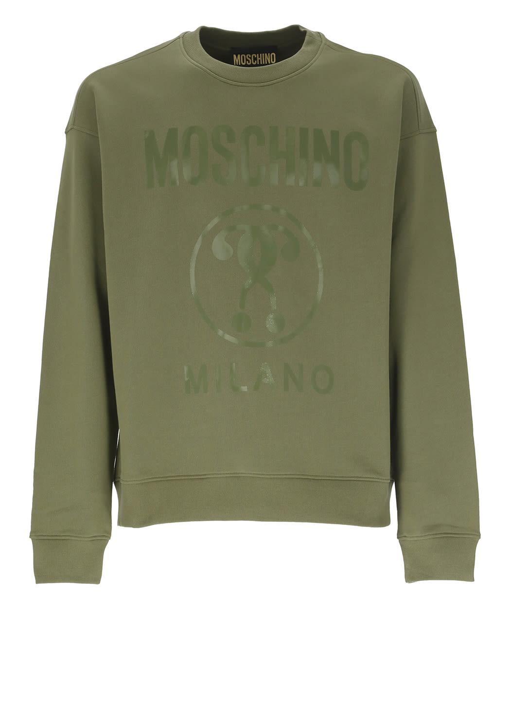 Moschino Printed Sweatshirt in Green for Men Lyst