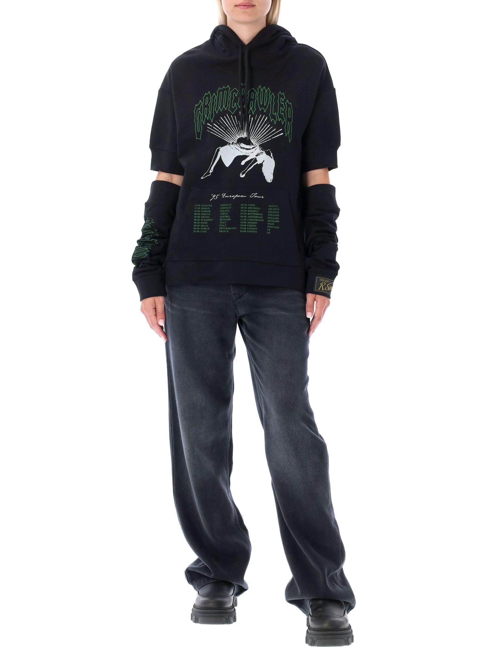 Raf simons black deals hoodie