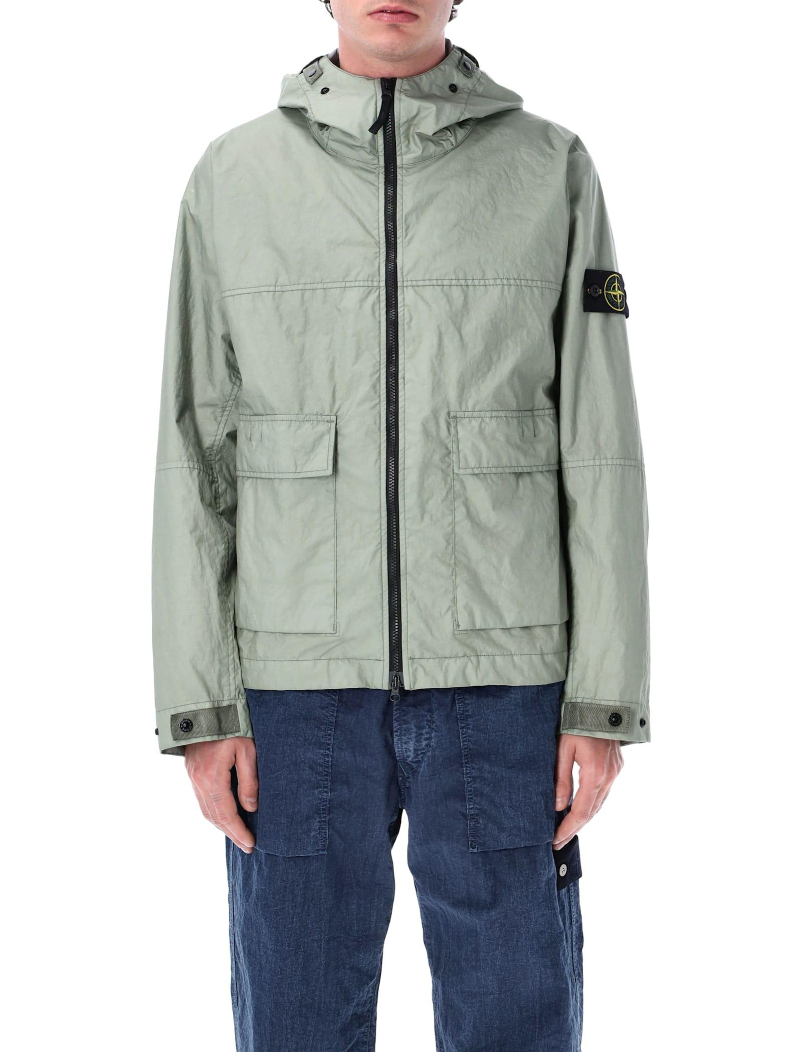 Stone Island Membrana 3L Tc Hooded Jacket in Blue for Men | Lyst